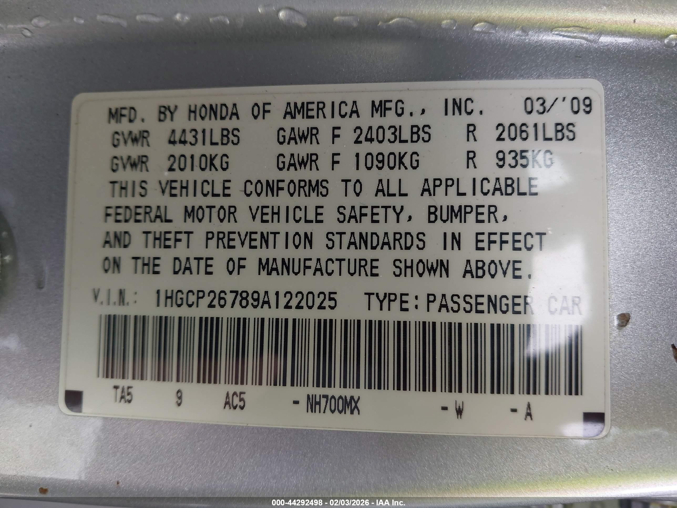 HONDA ACCORD image 9