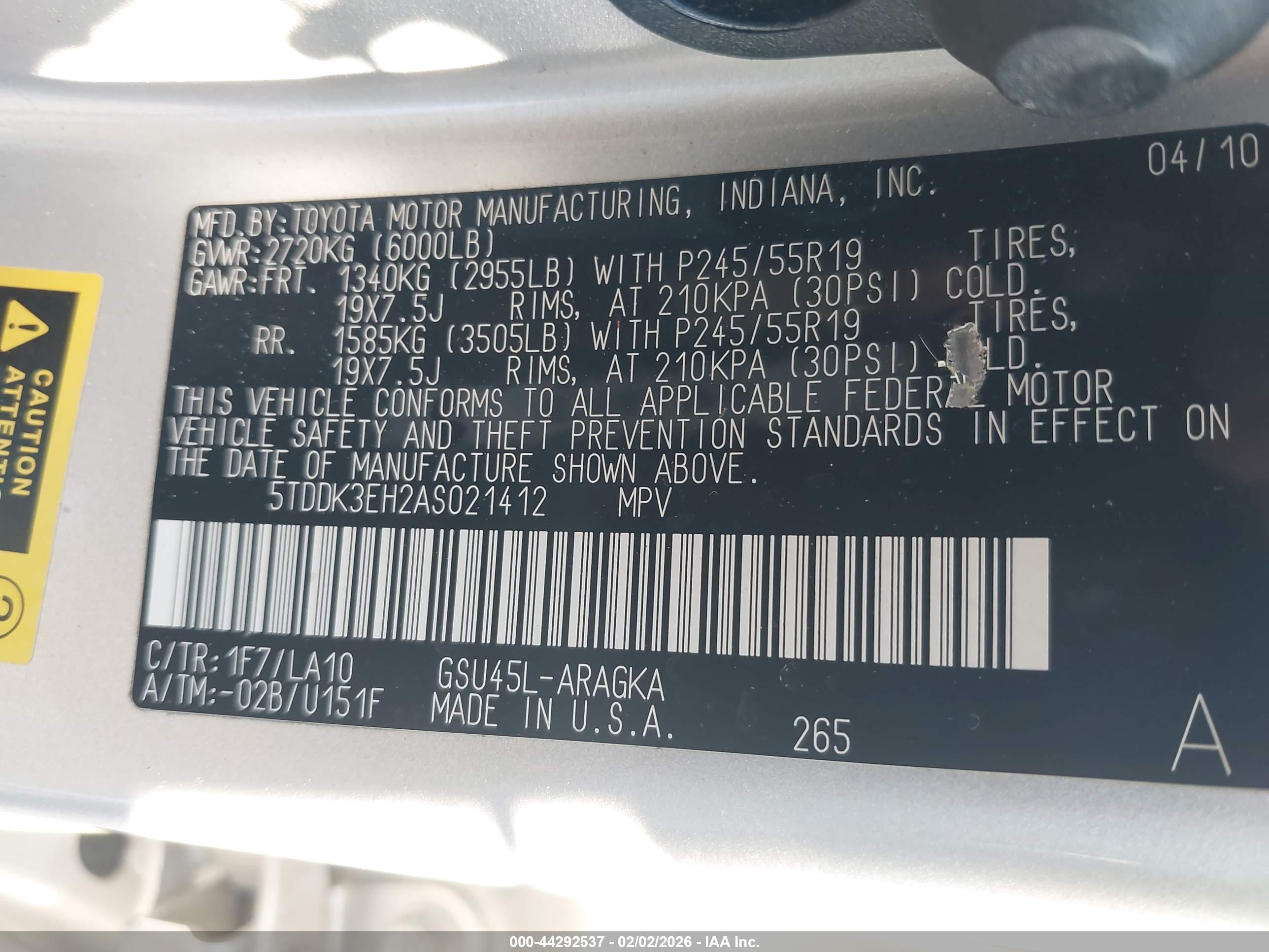 TOYOTA HIGHLANDER image 9
