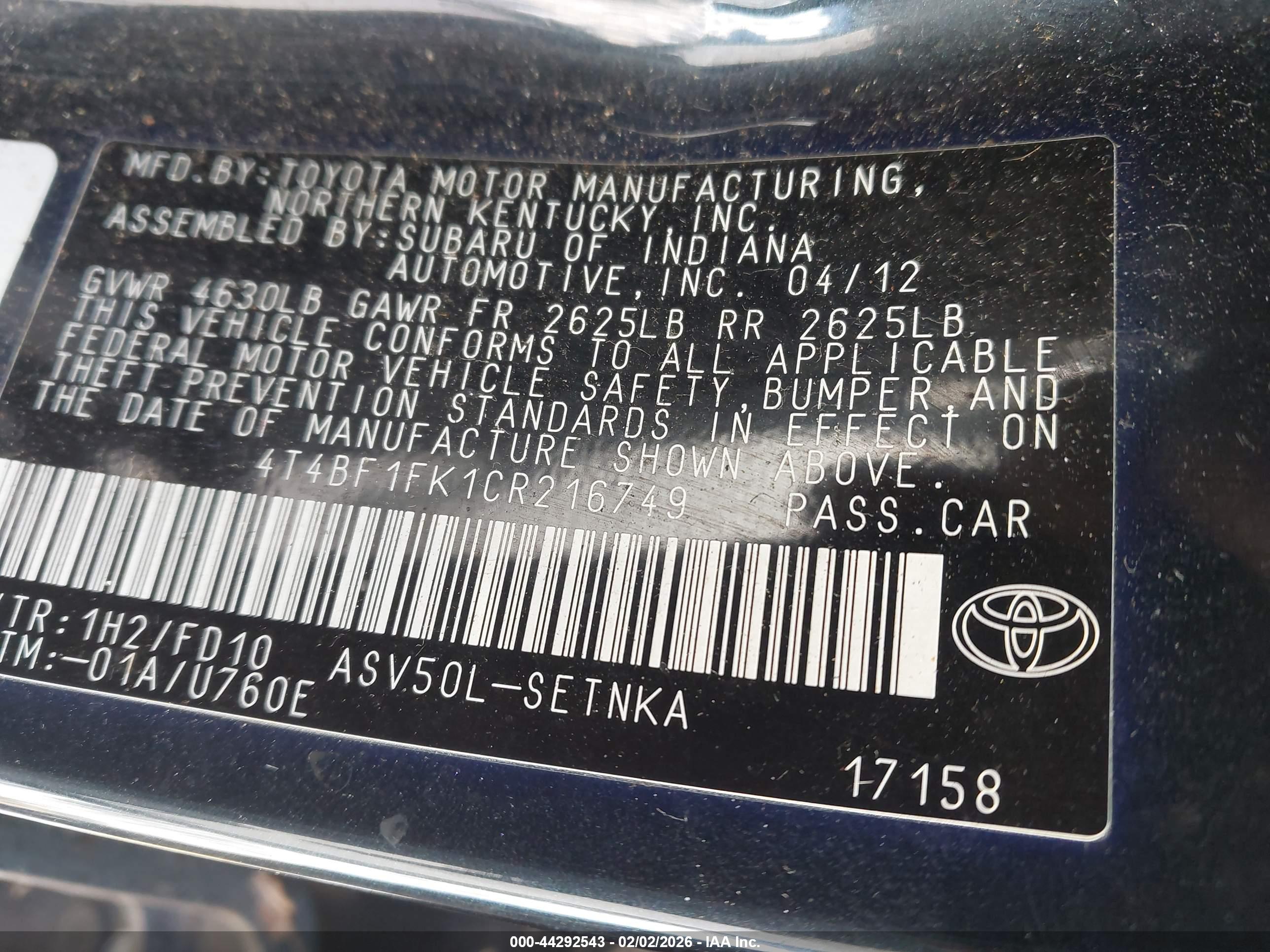TOYOTA CAMRY image 9