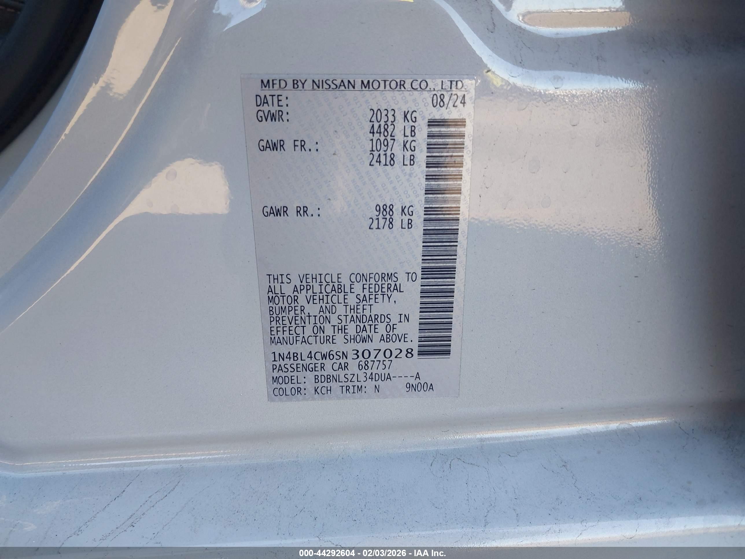 NISSAN ALTIMA image 9