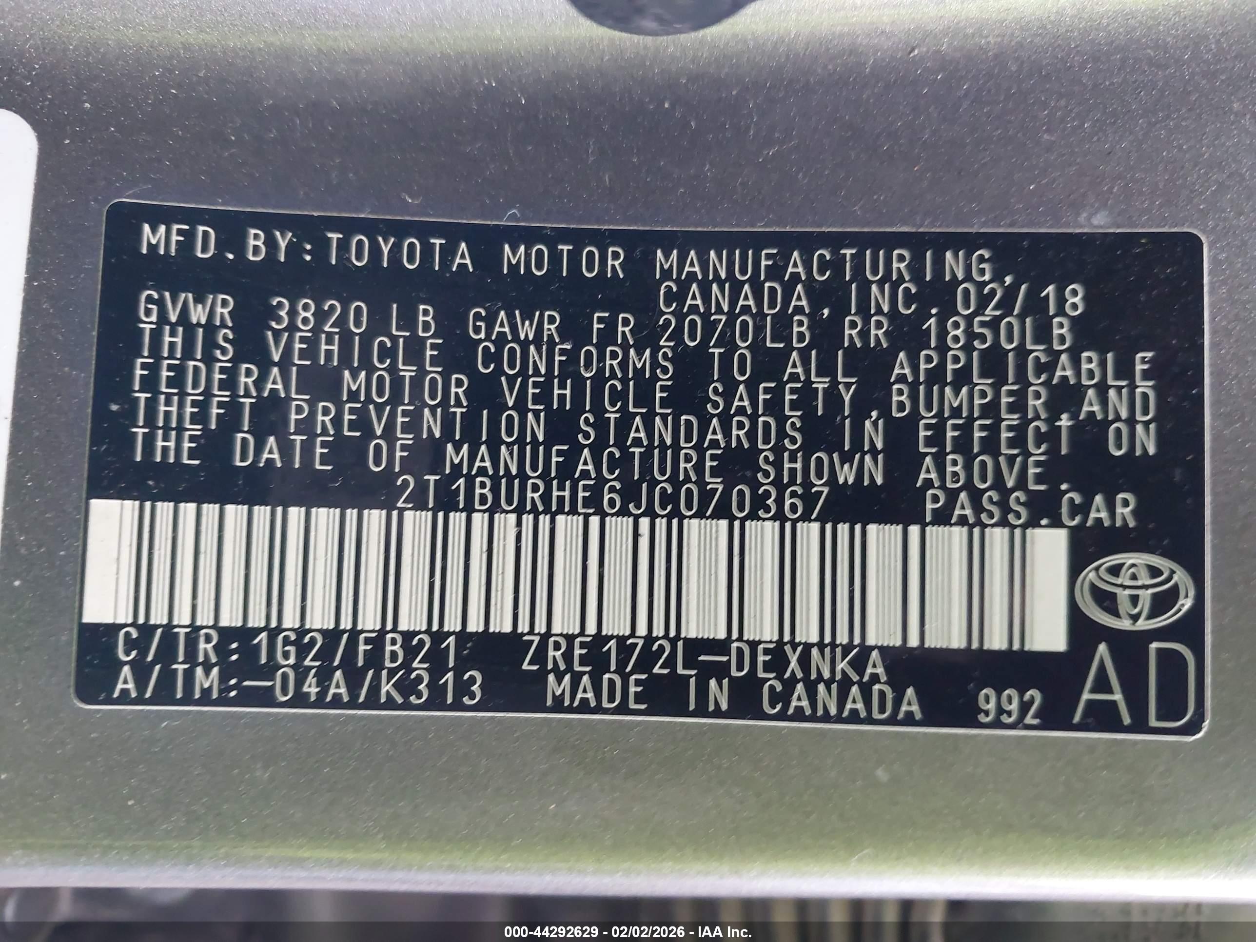 TOYOTA COROLLA image 9