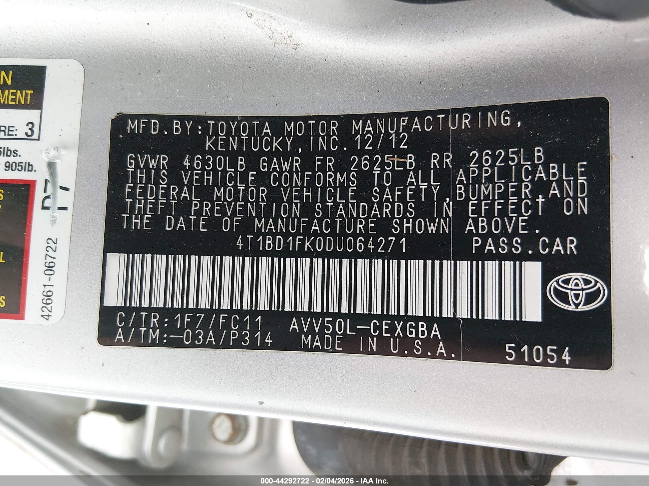 TOYOTA CAMRY image 9