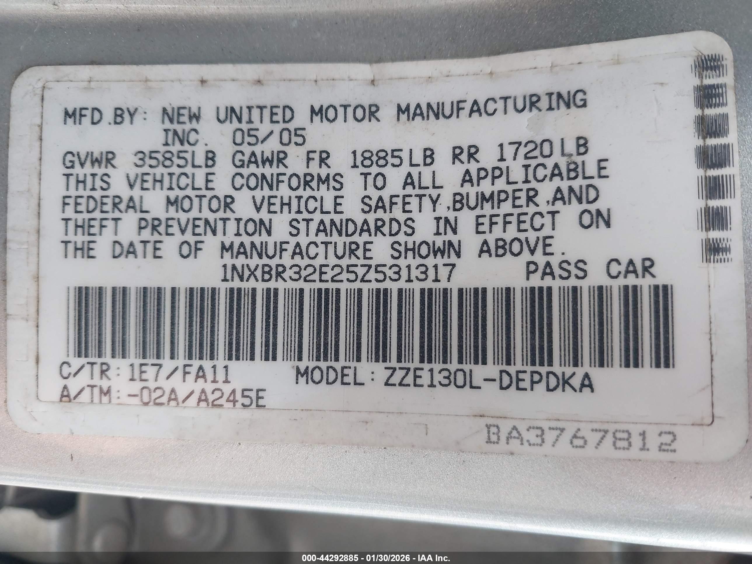 TOYOTA COROLLA image 9