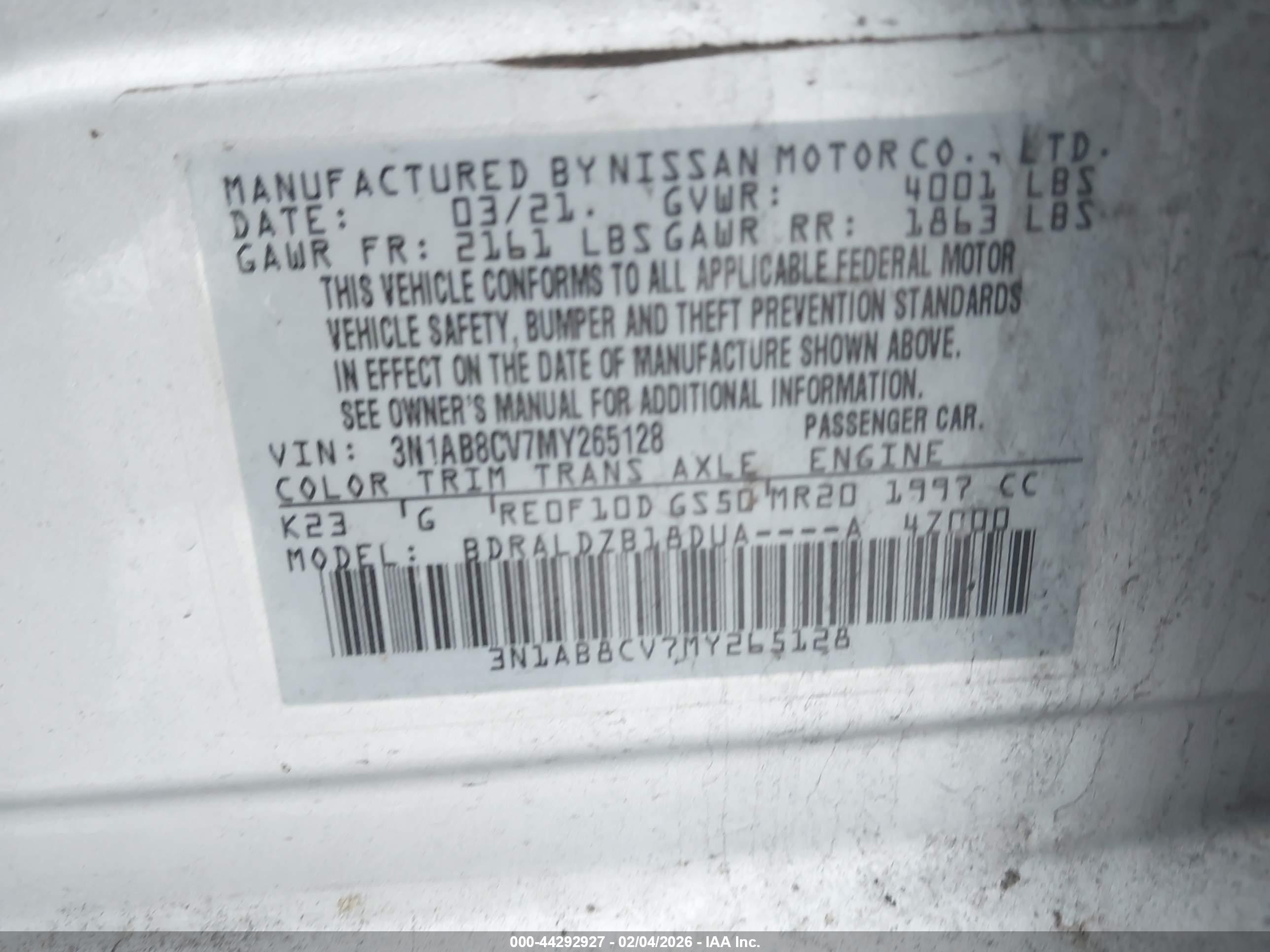 NISSAN SENTRA image 9