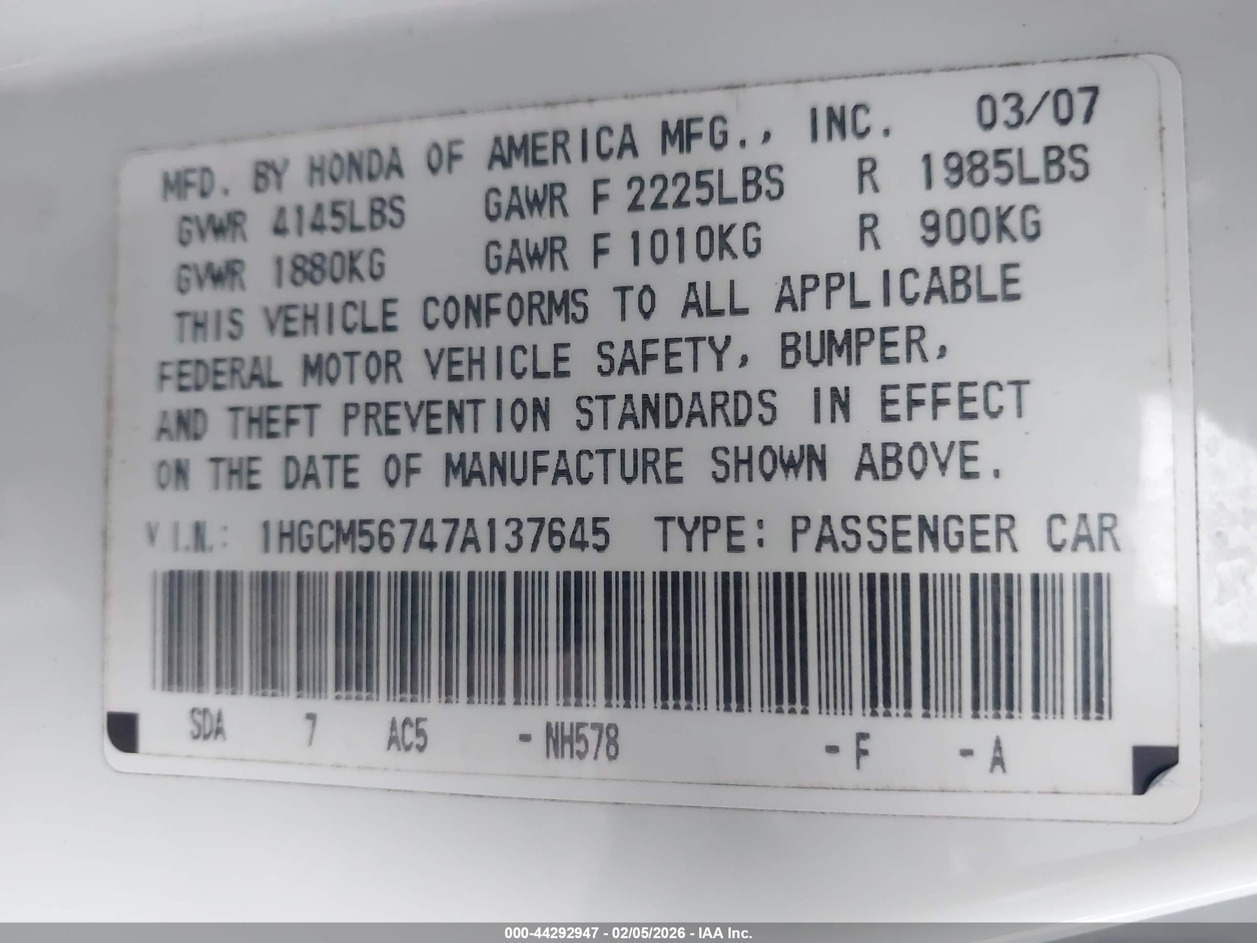 HONDA ACCORD image 9