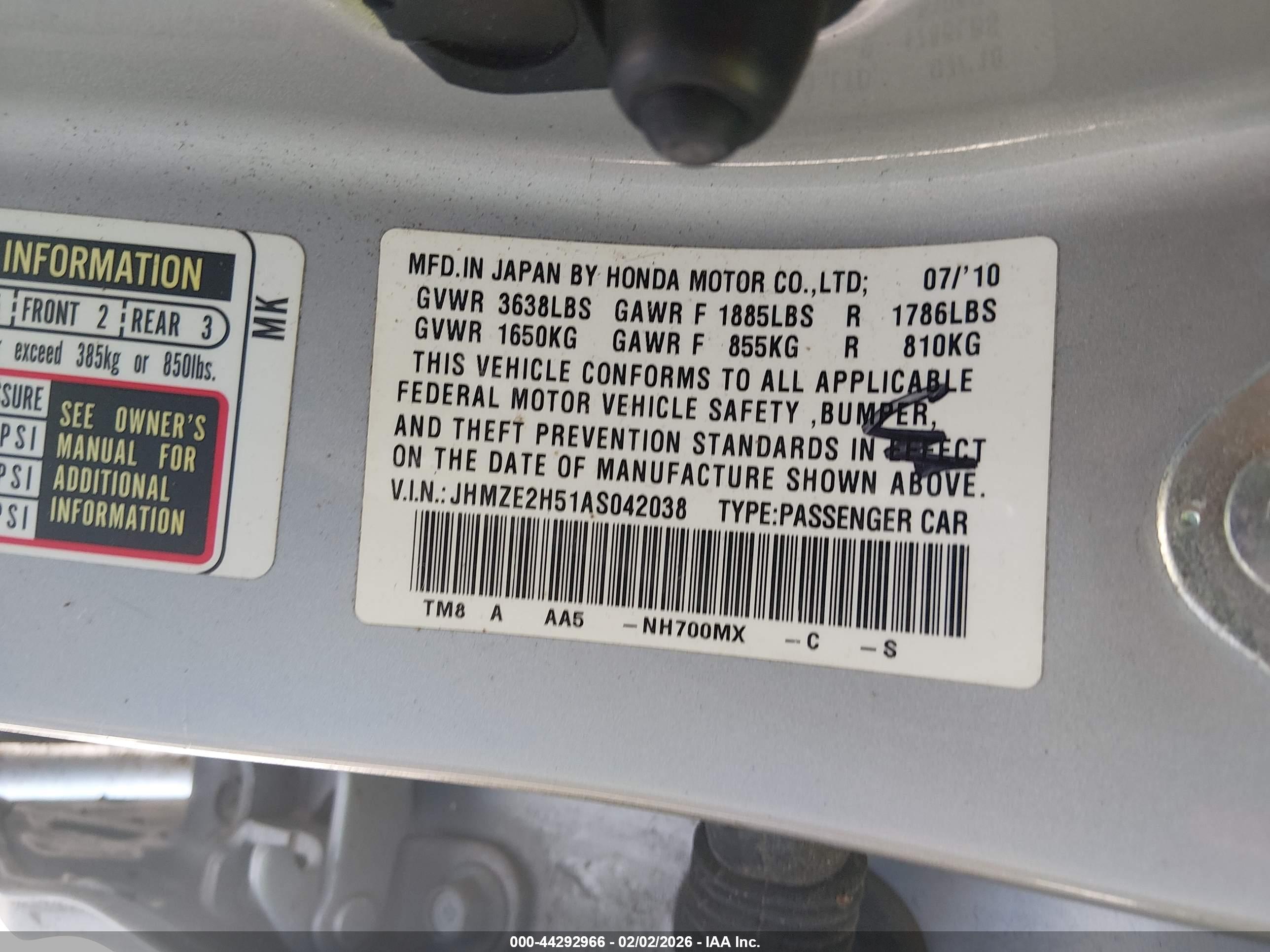 HONDA INSIGHT image 9