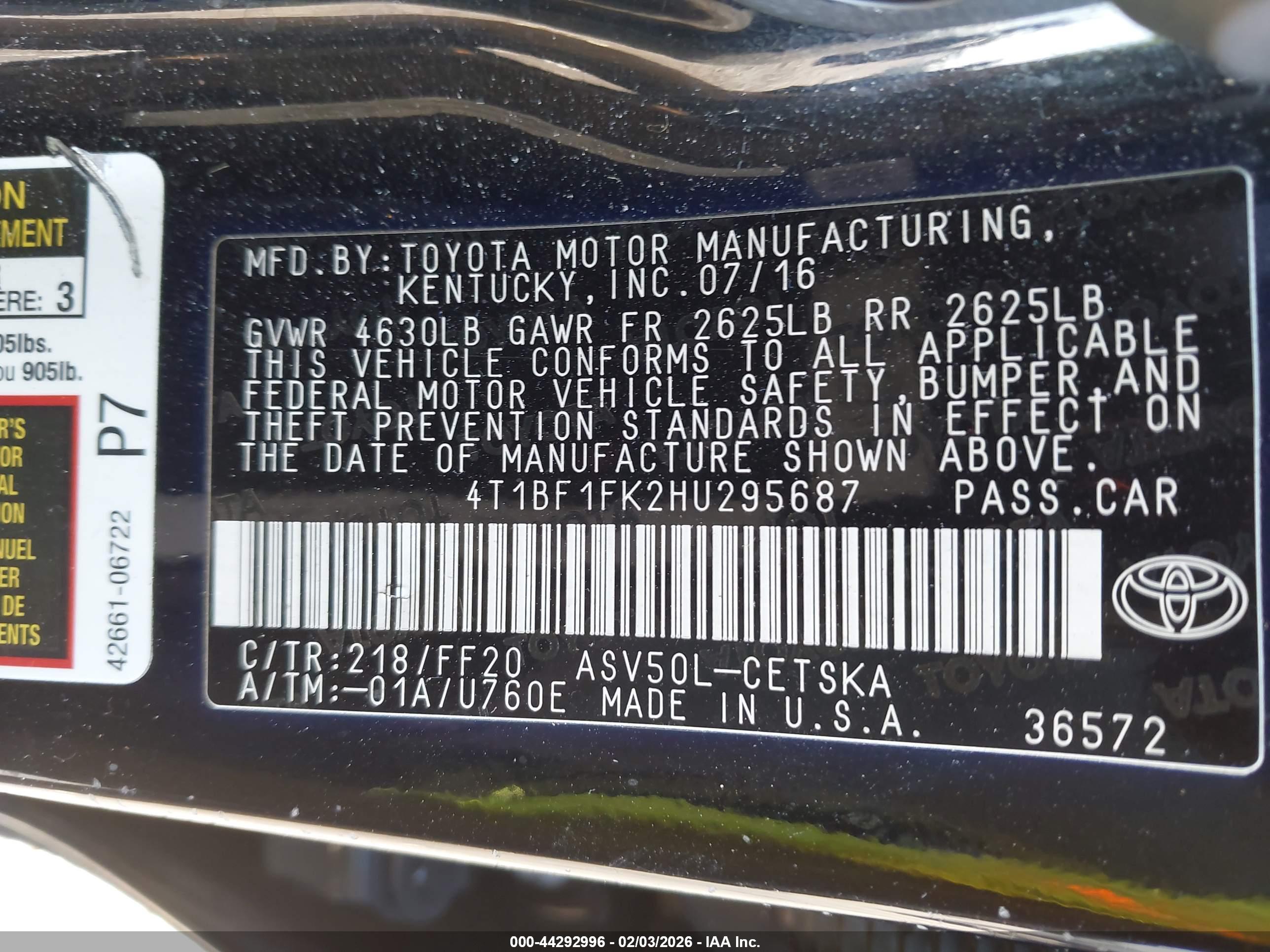 TOYOTA CAMRY image 9