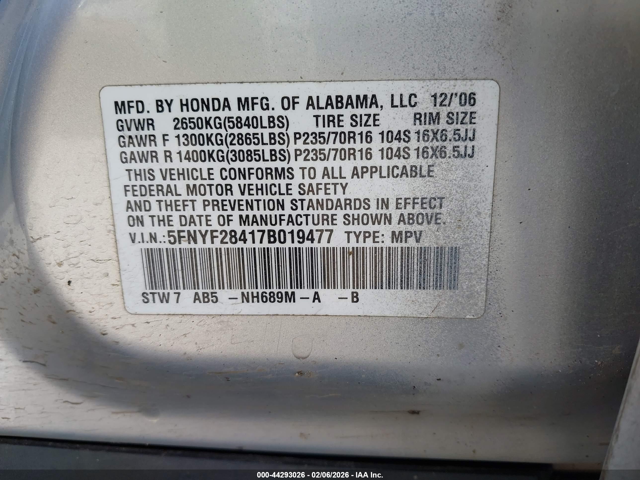 HONDA PILOT image 10