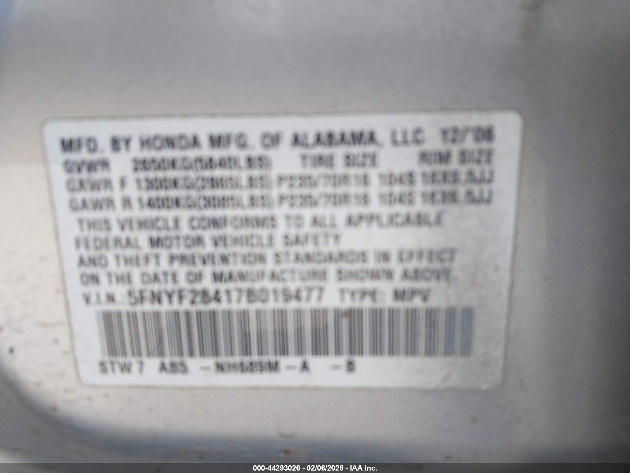 HONDA PILOT image 9