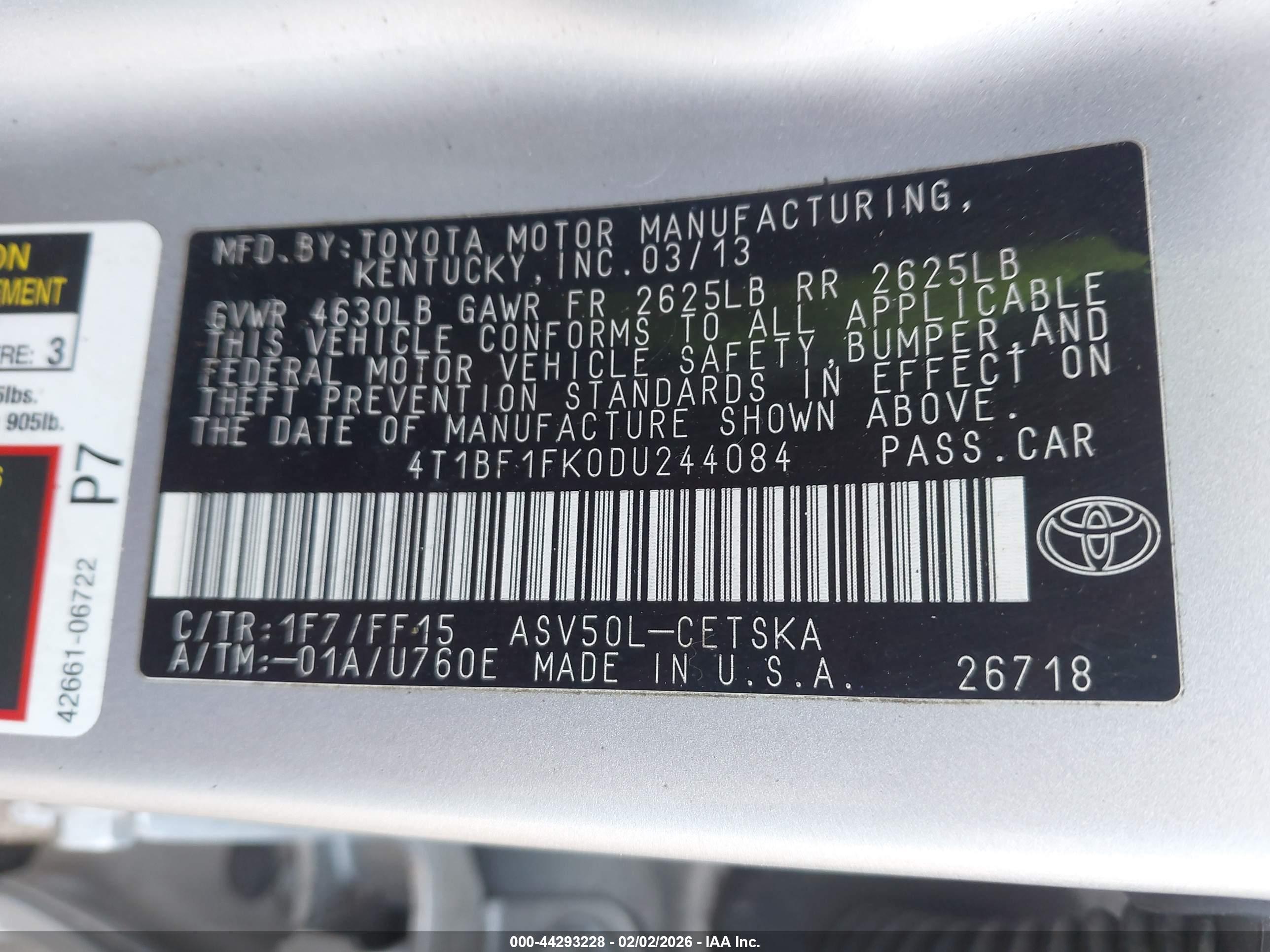 TOYOTA CAMRY image 9