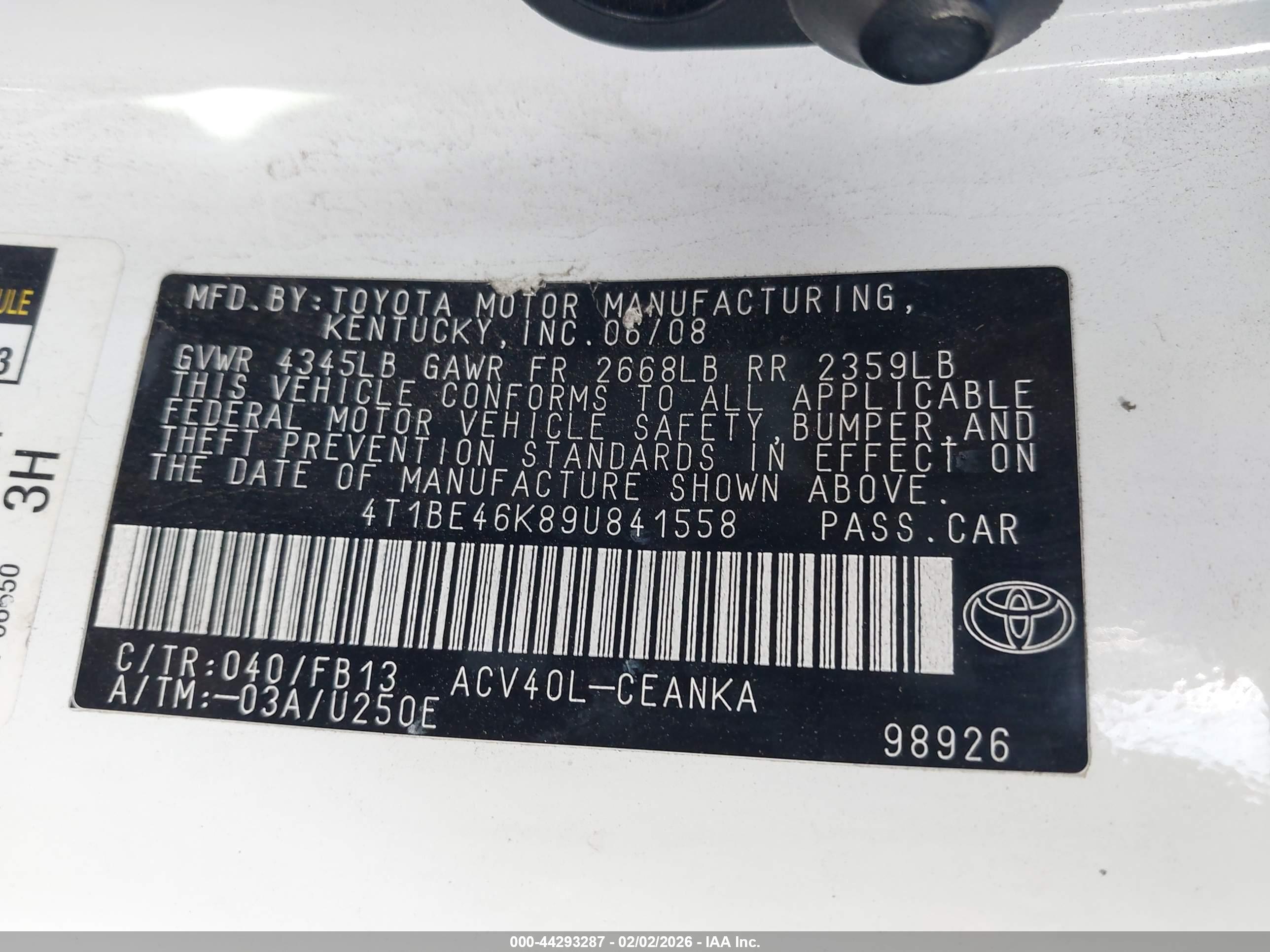 TOYOTA CAMRY image 9