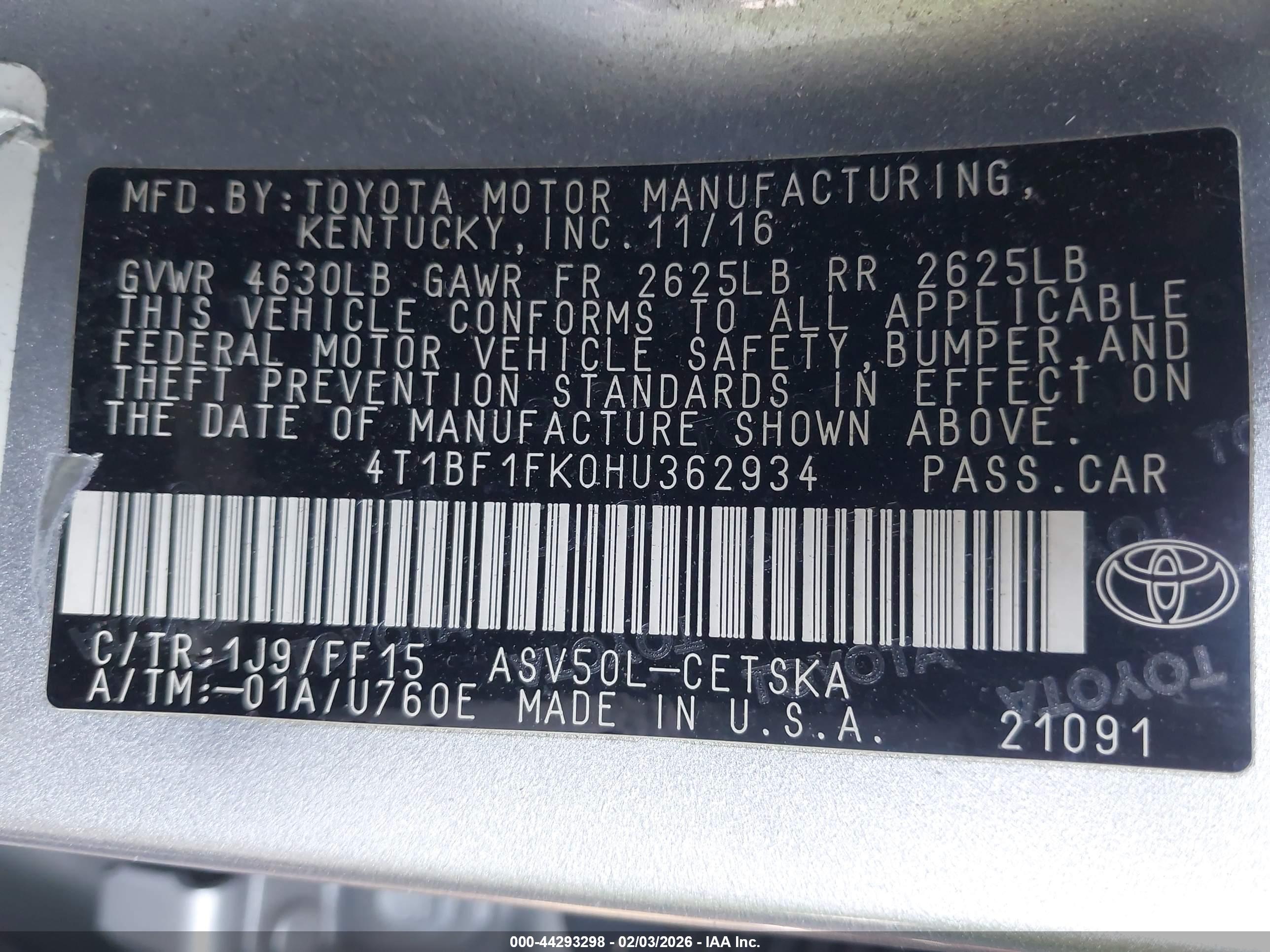 TOYOTA CAMRY image 9