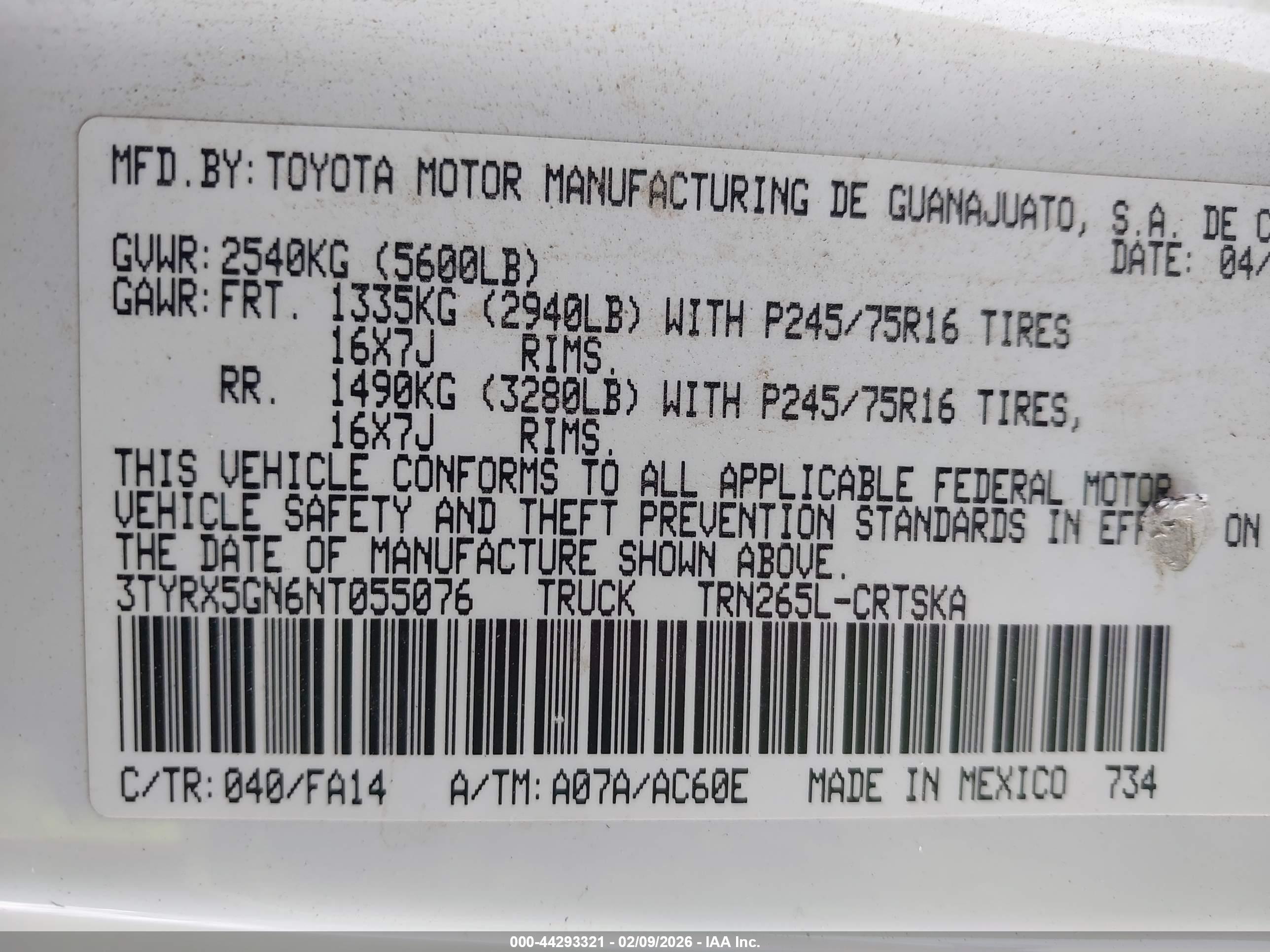 TOYOTA TACOMA image 9