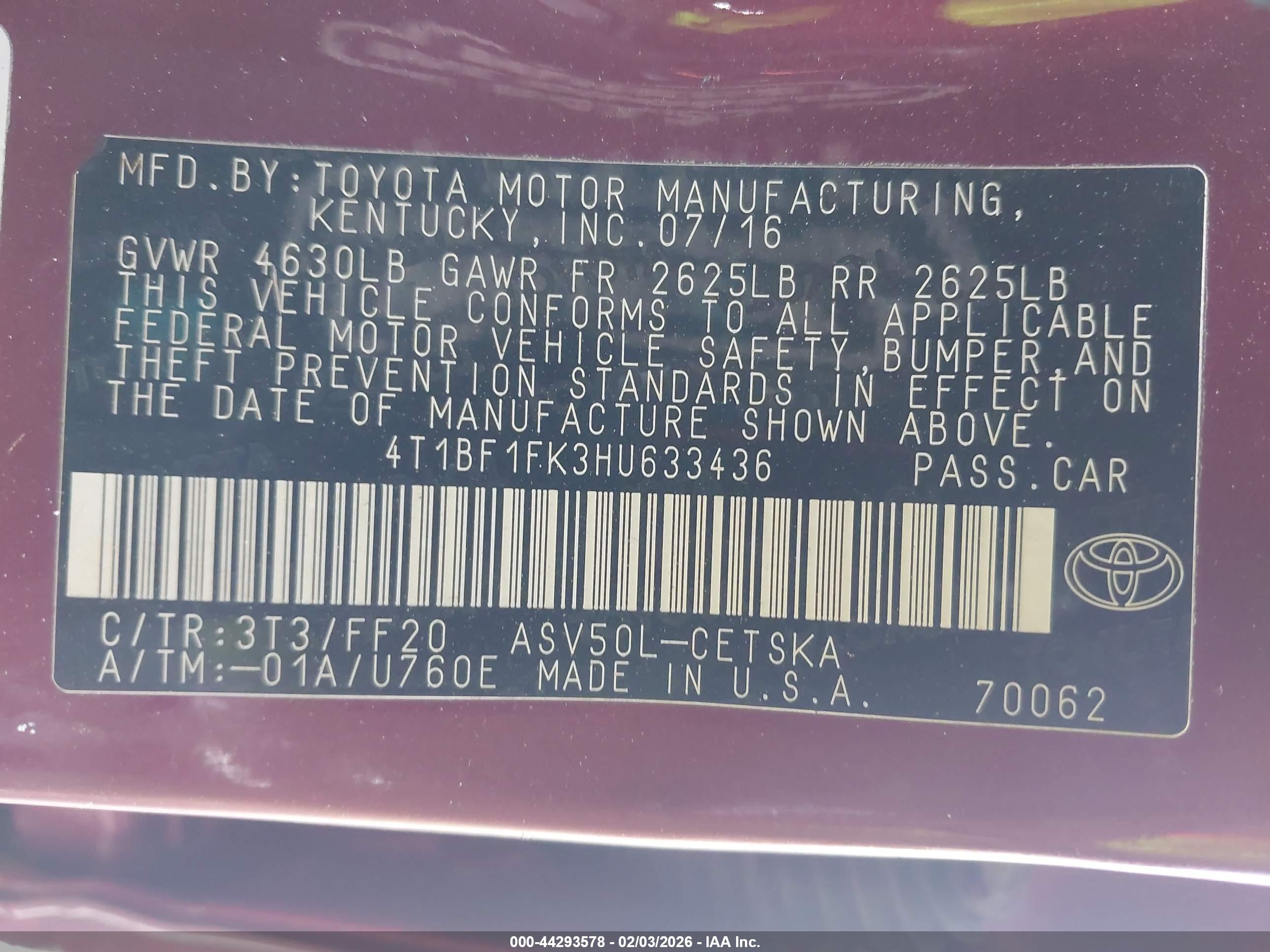 TOYOTA CAMRY image 9