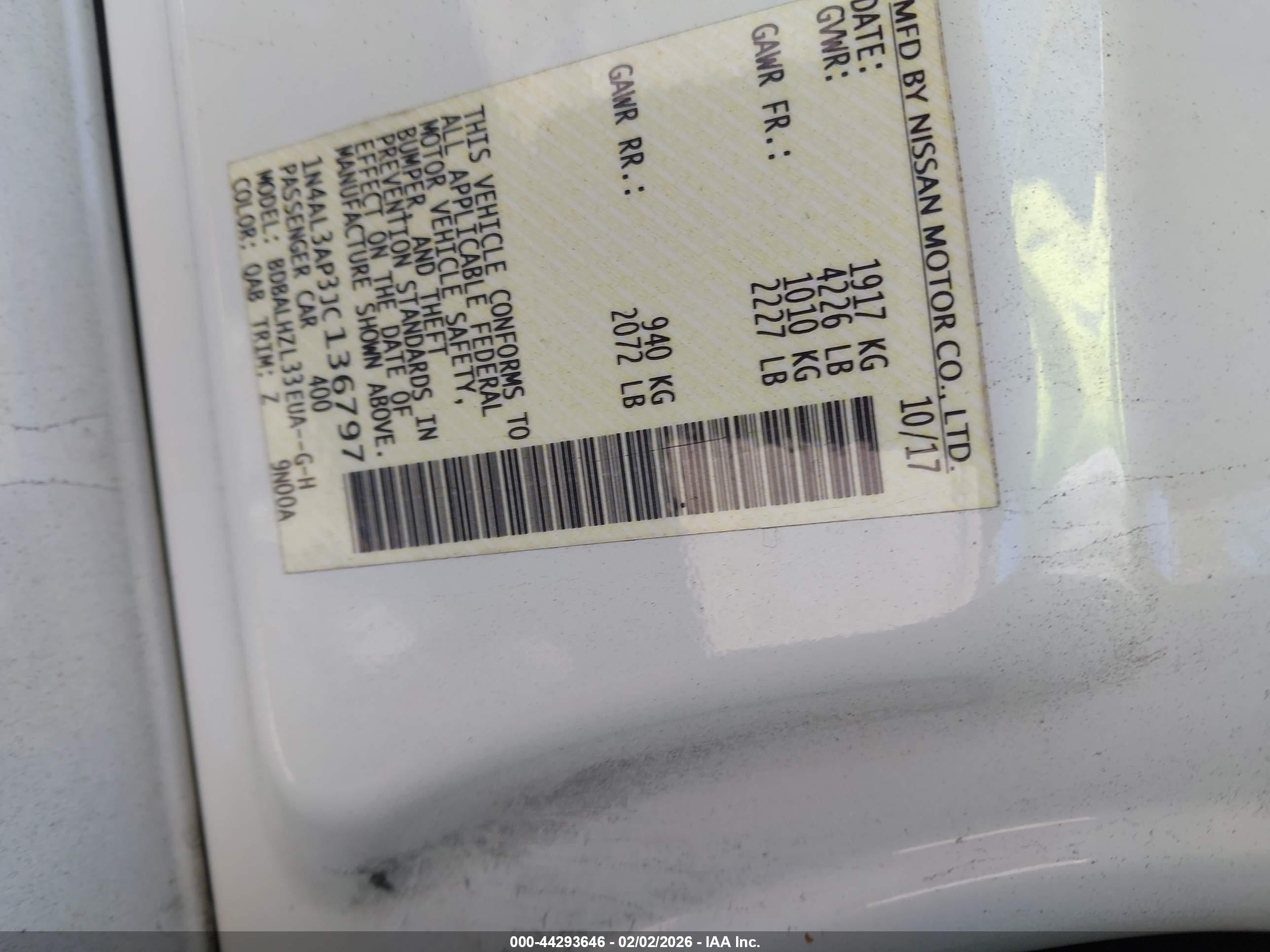 NISSAN ALTIMA image 9