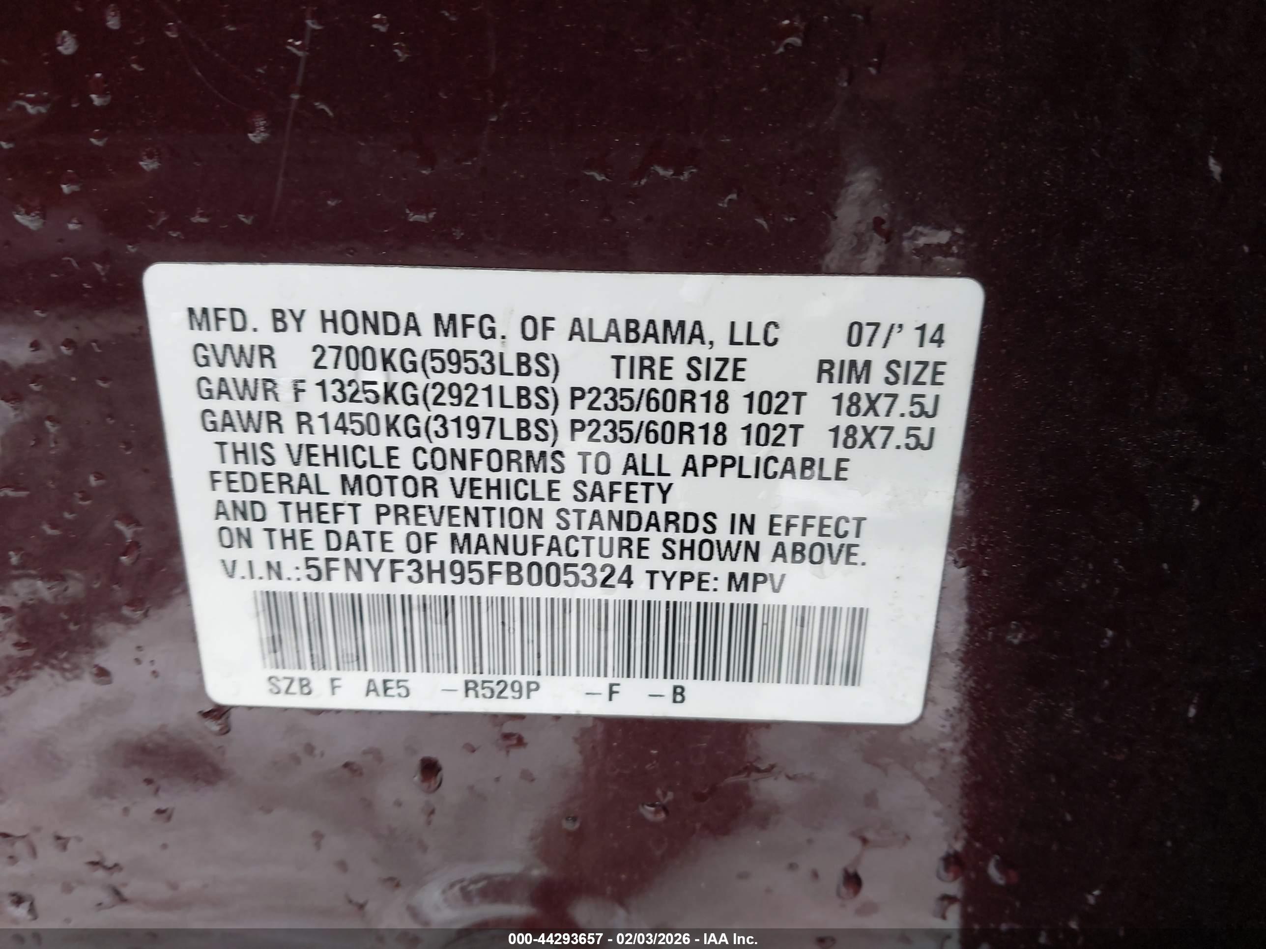 HONDA PILOT image 9
