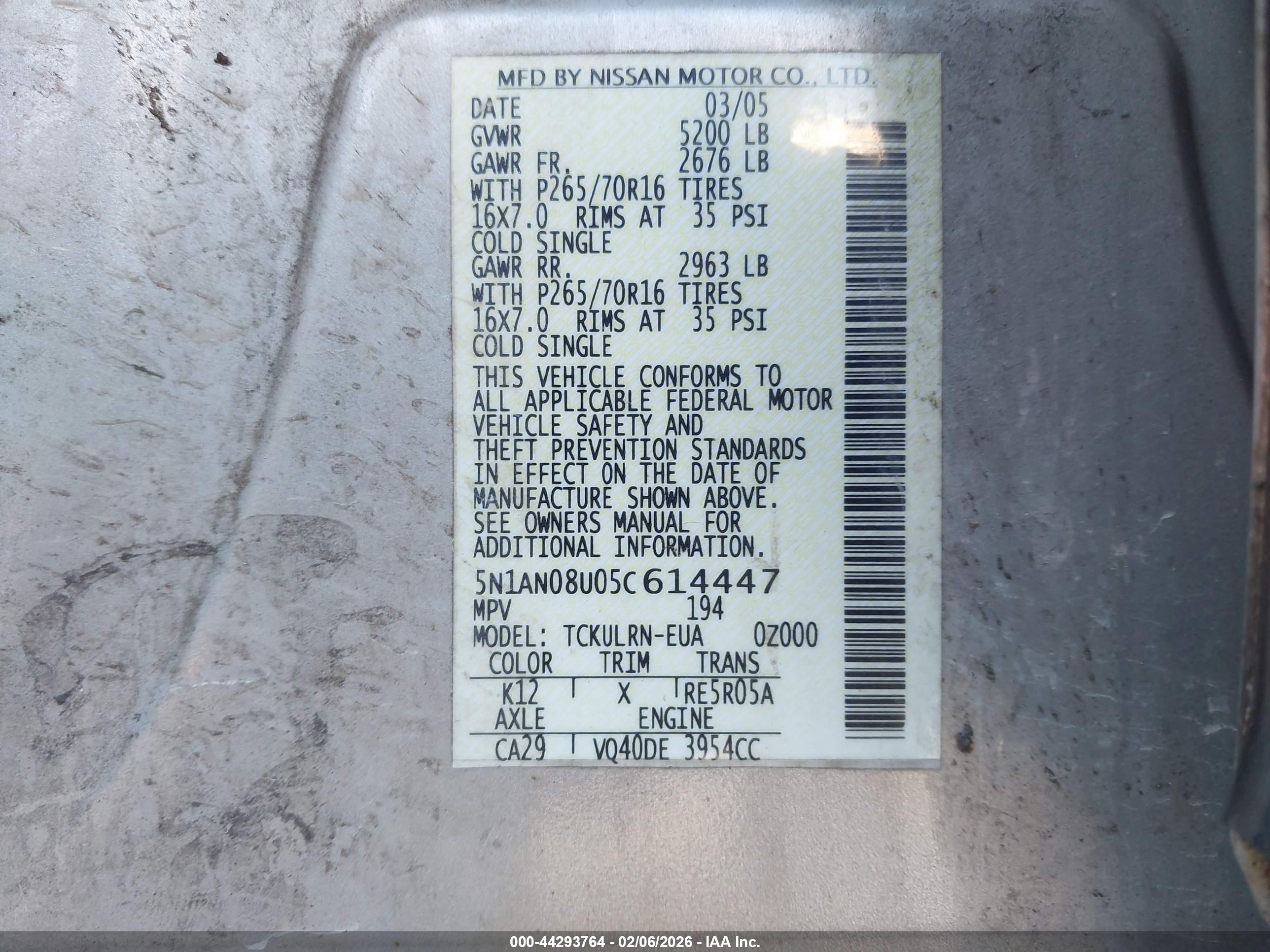 NISSAN XTERRA image 9
