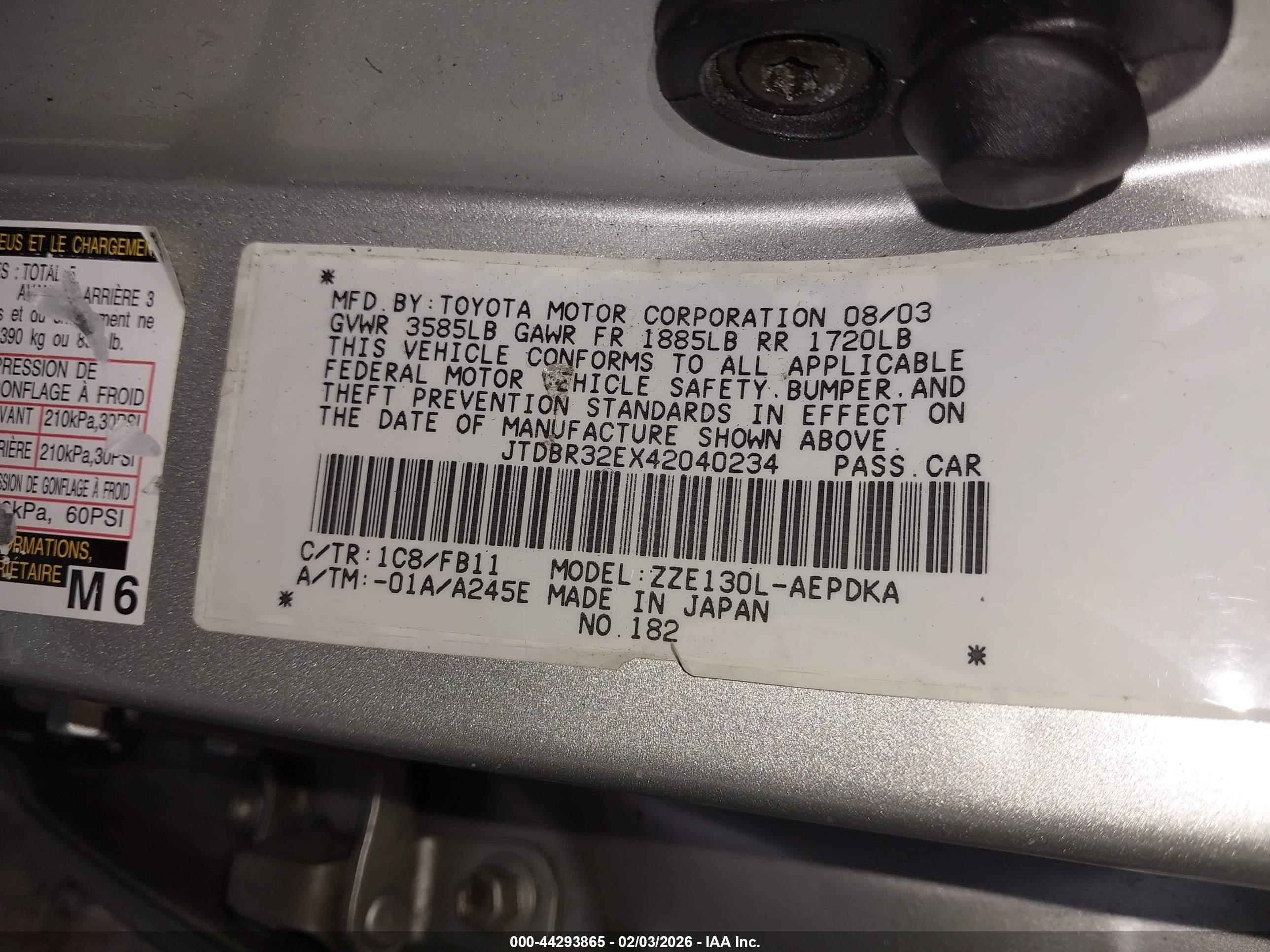 TOYOTA COROLLA image 9