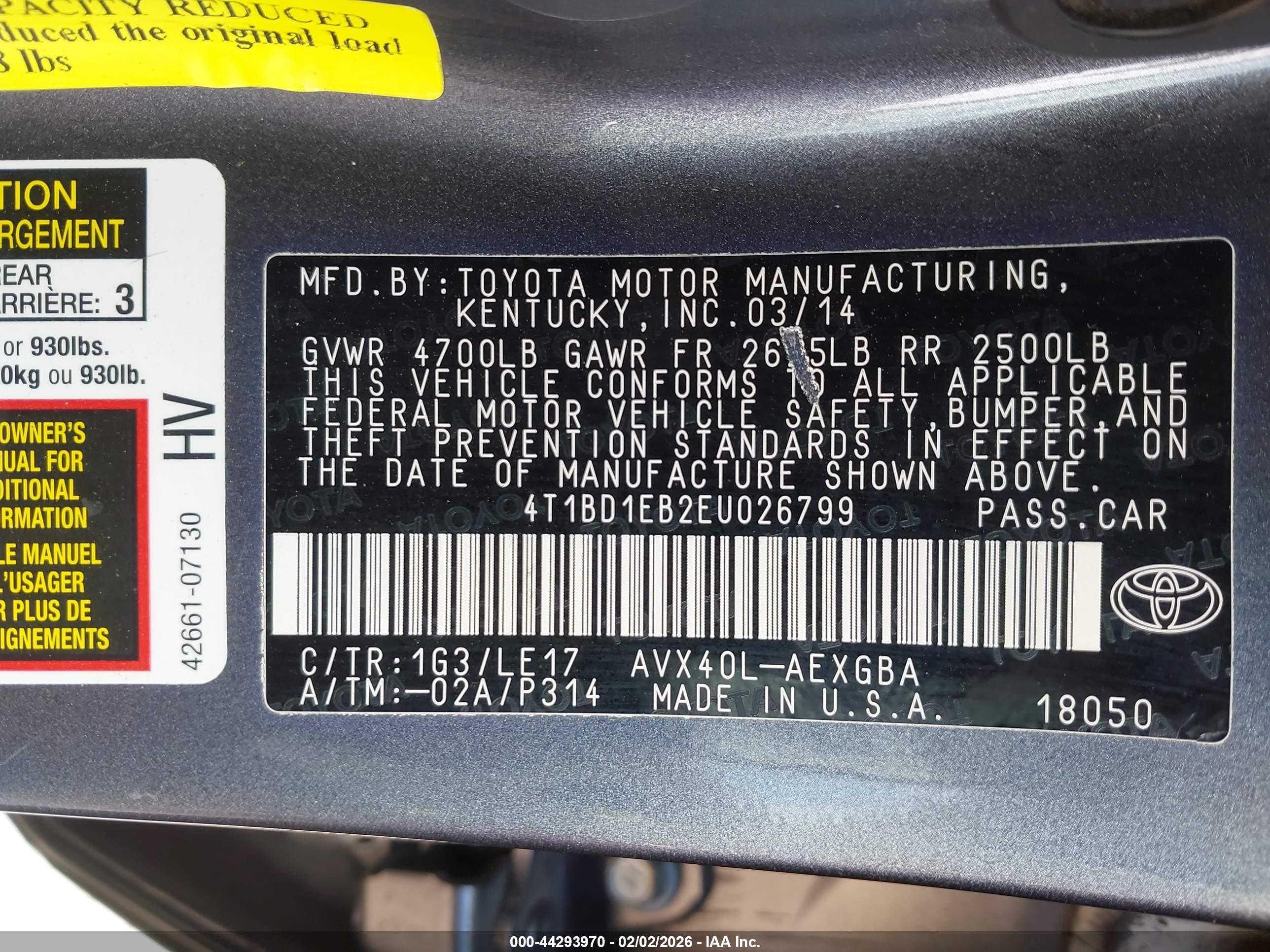 TOYOTA AVALON image 9
