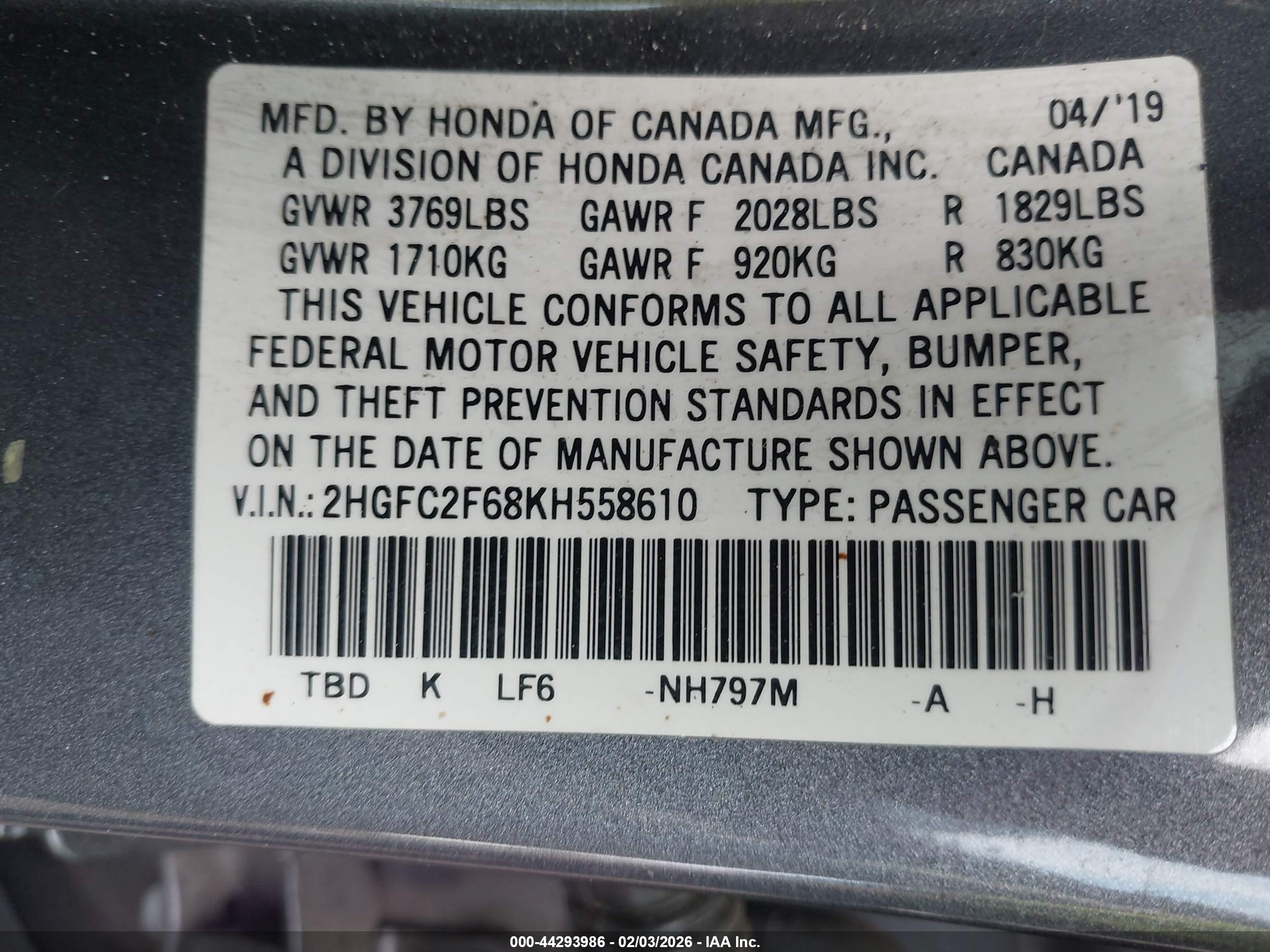 HONDA CIVIC image 9