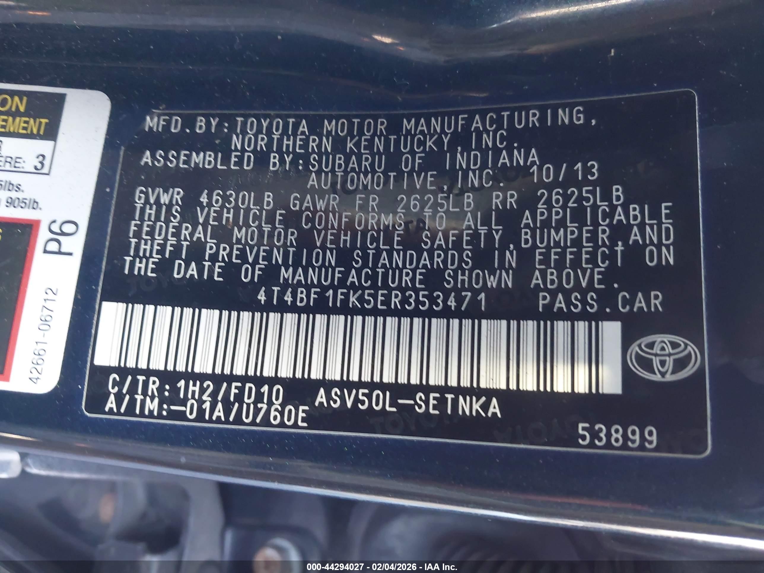 TOYOTA CAMRY image 9