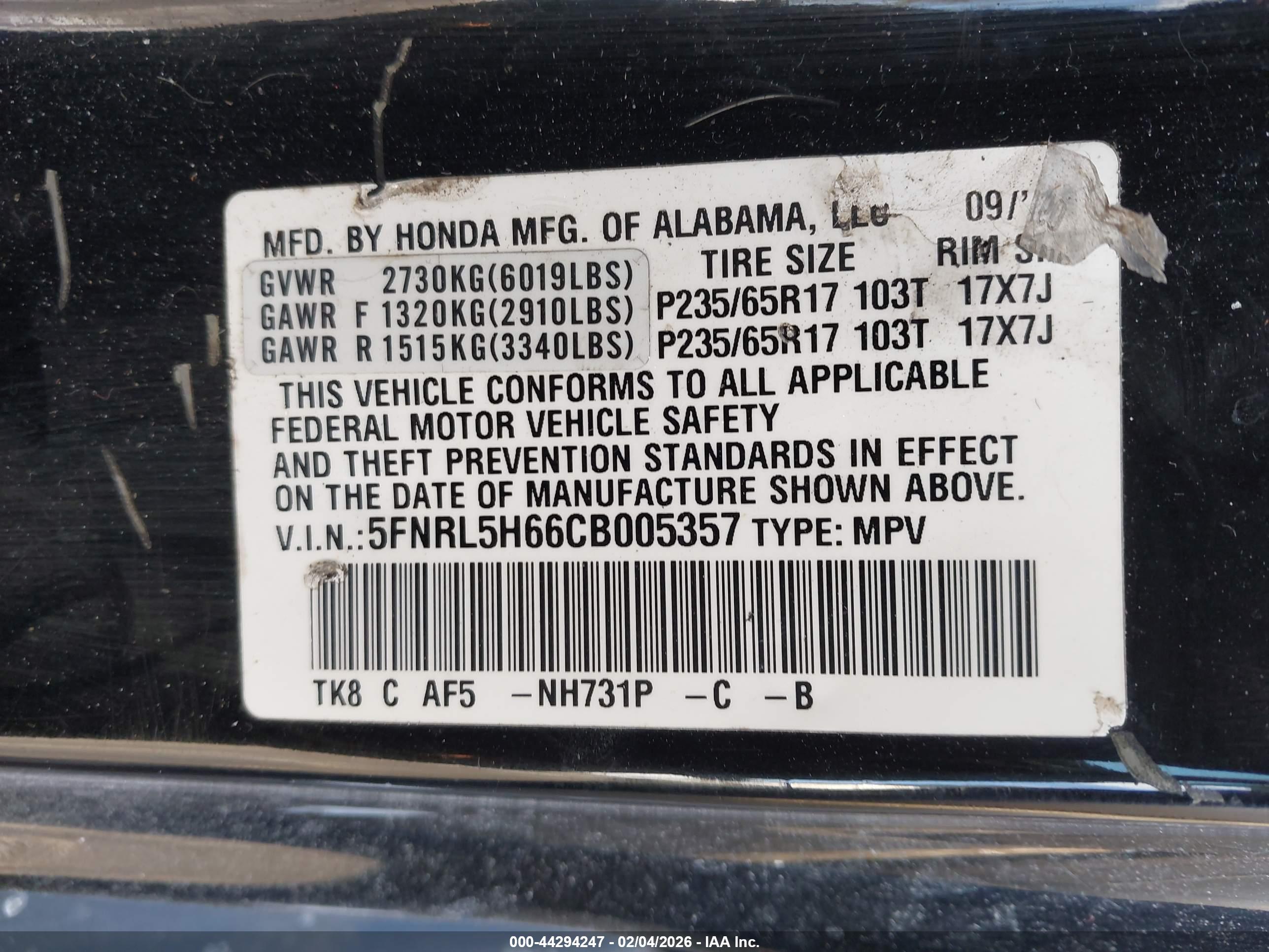 HONDA ODYSSEY image 9