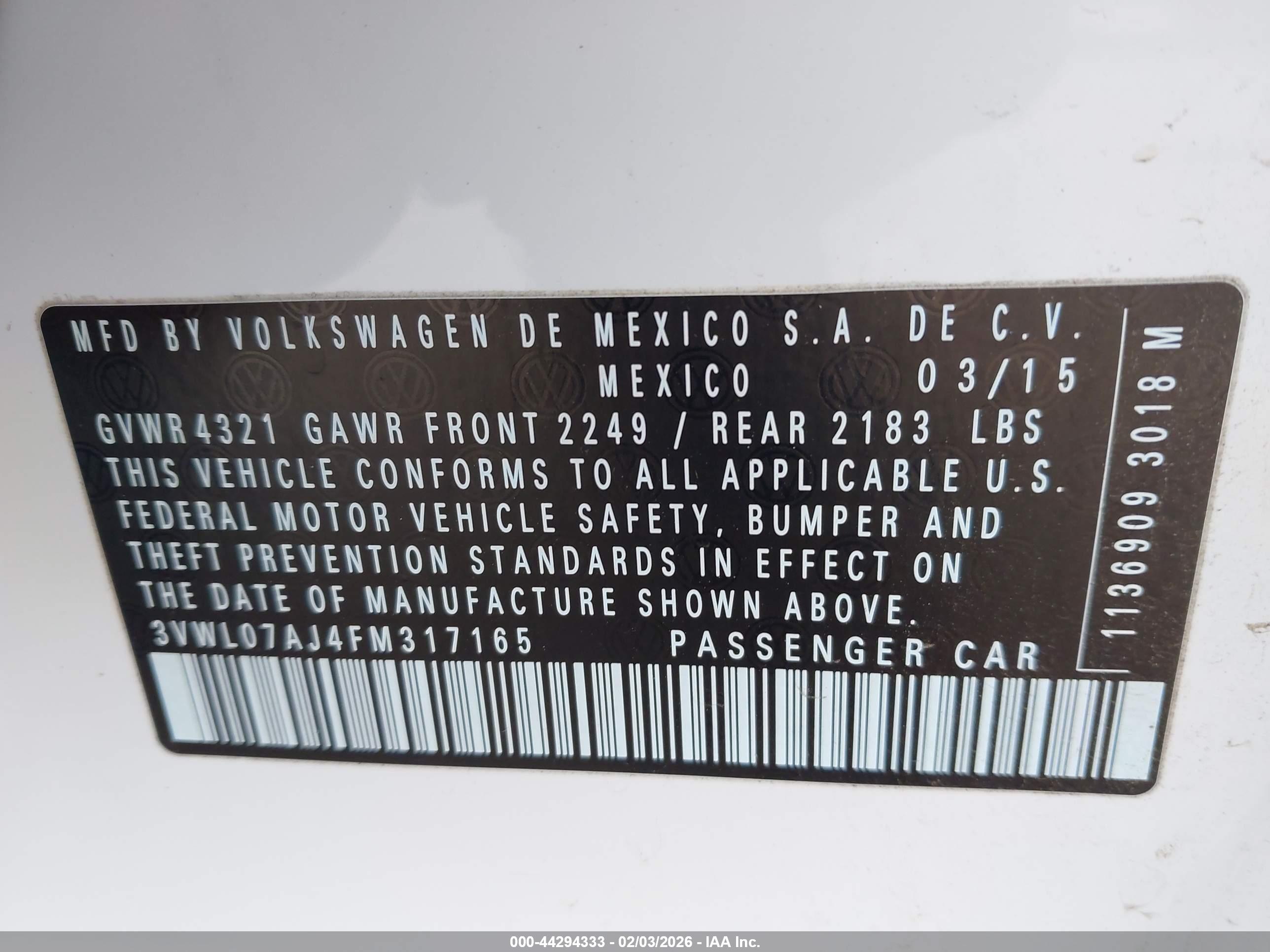 VOLKSWAGEN JETTA image 9