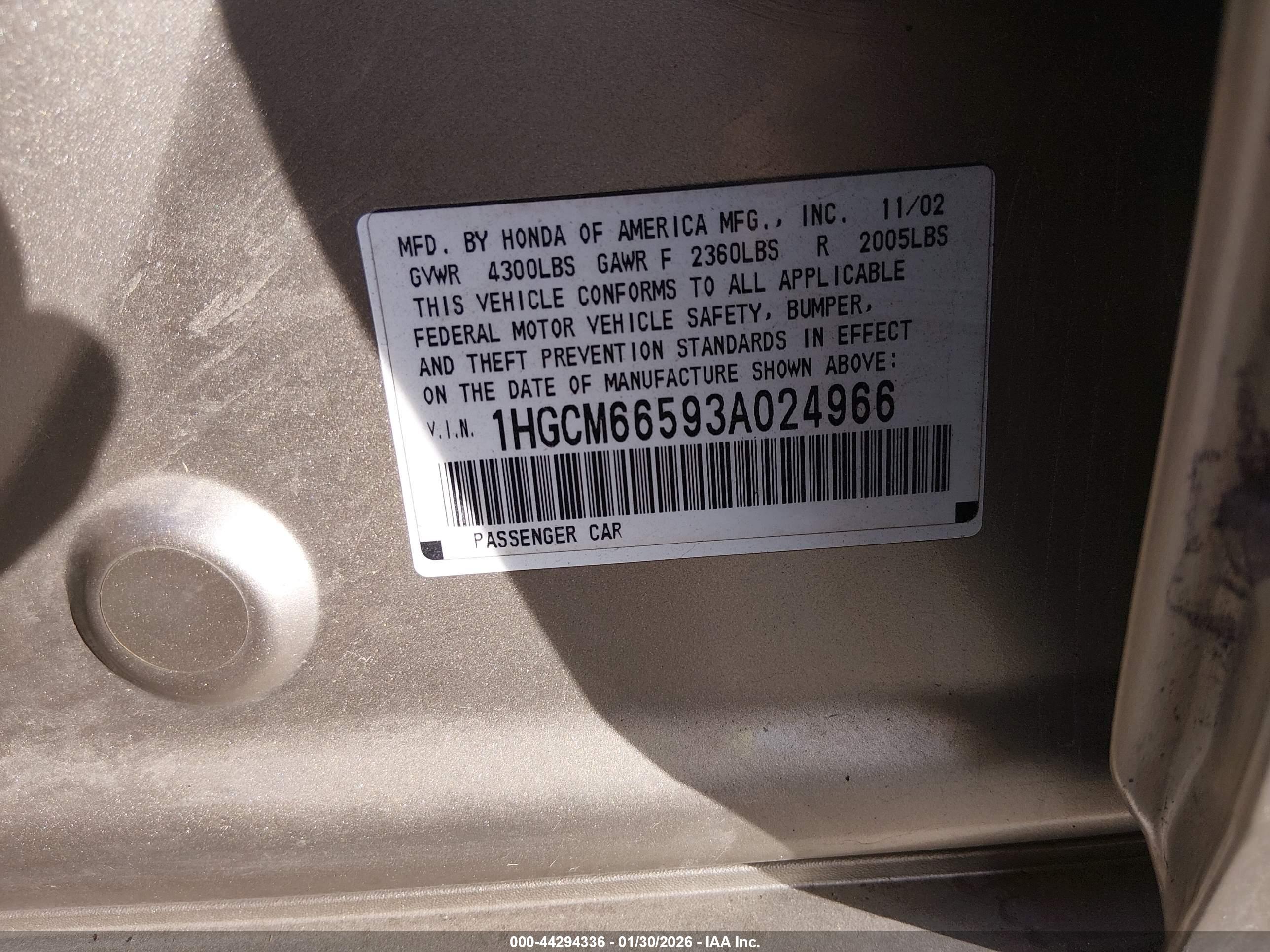 HONDA ACCORD image 9
