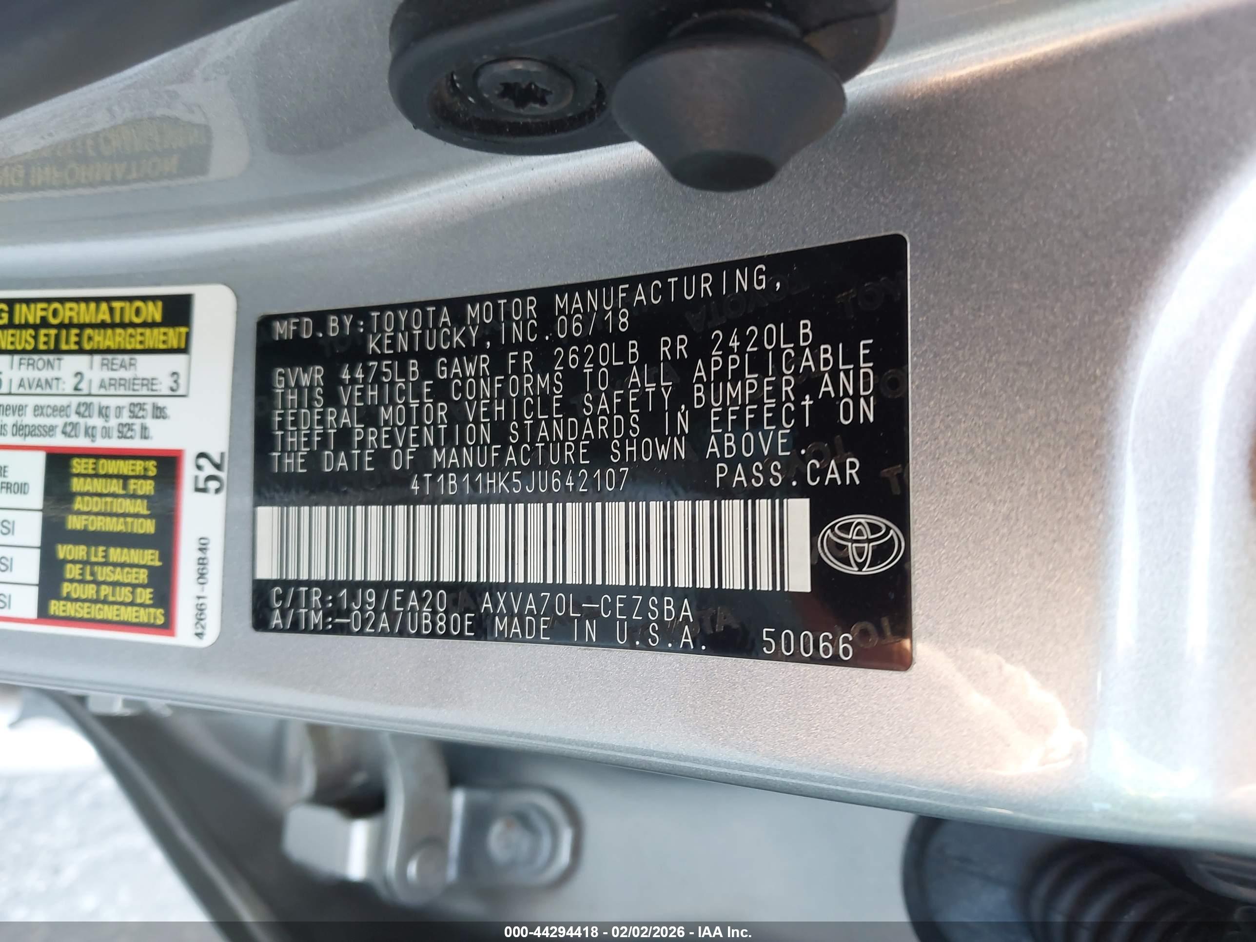 TOYOTA CAMRY image 9