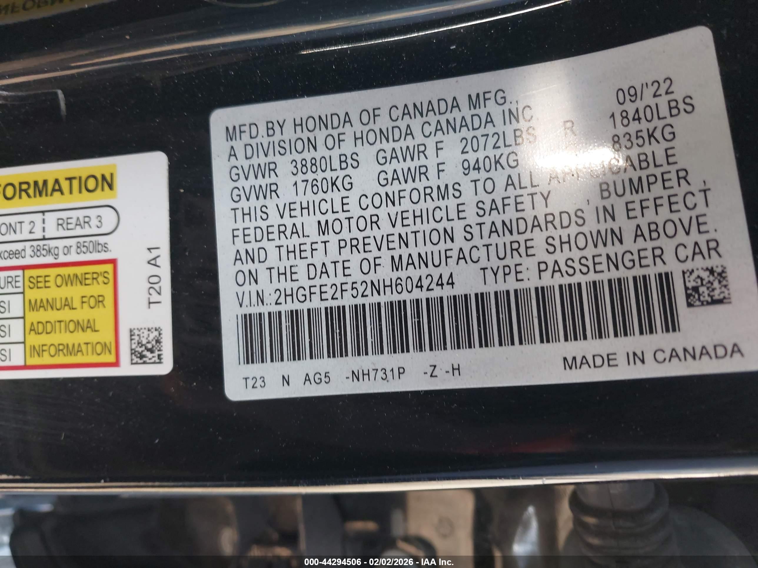 HONDA CIVIC image 9
