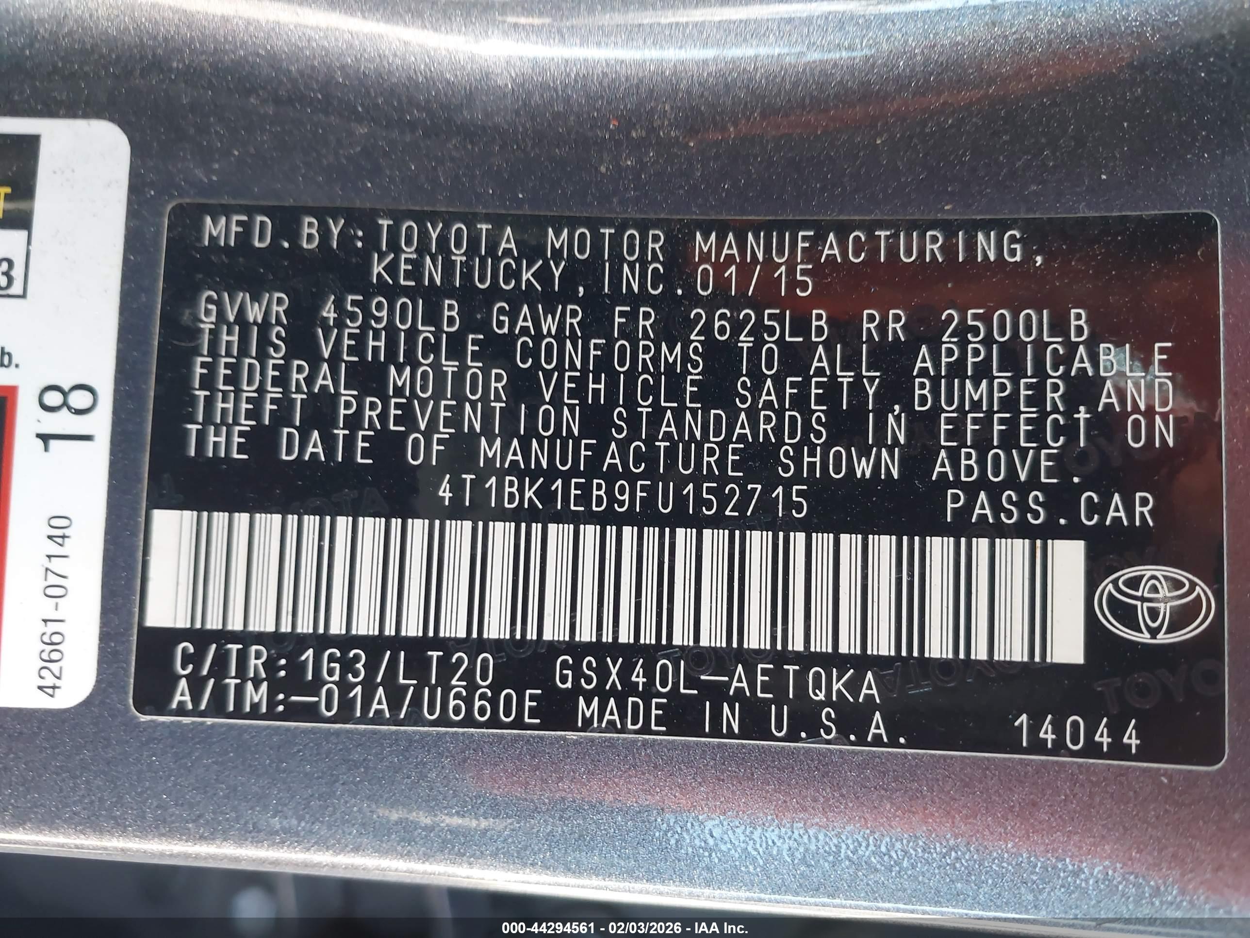 TOYOTA AVALON image 9