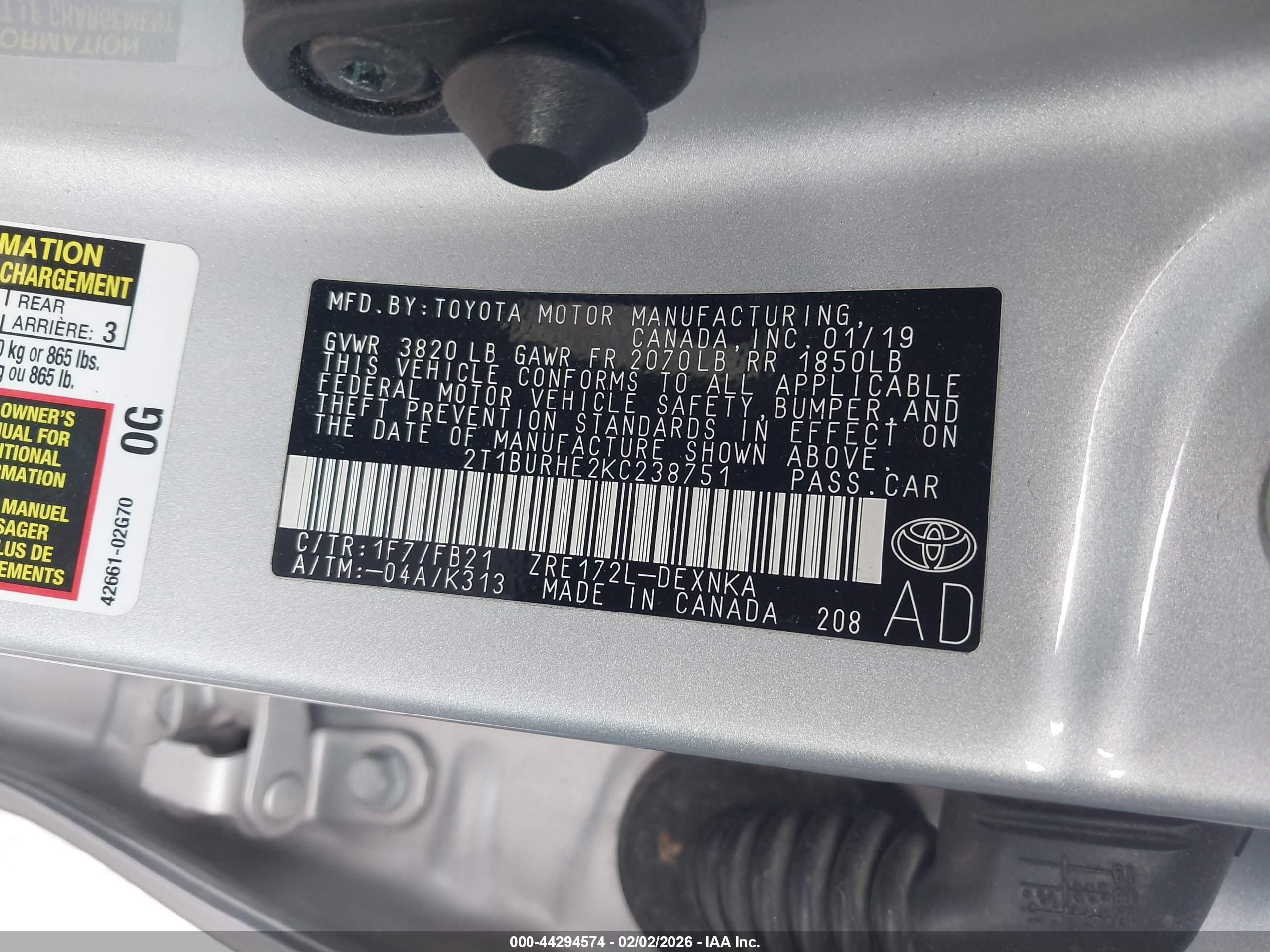 TOYOTA COROLLA image 9