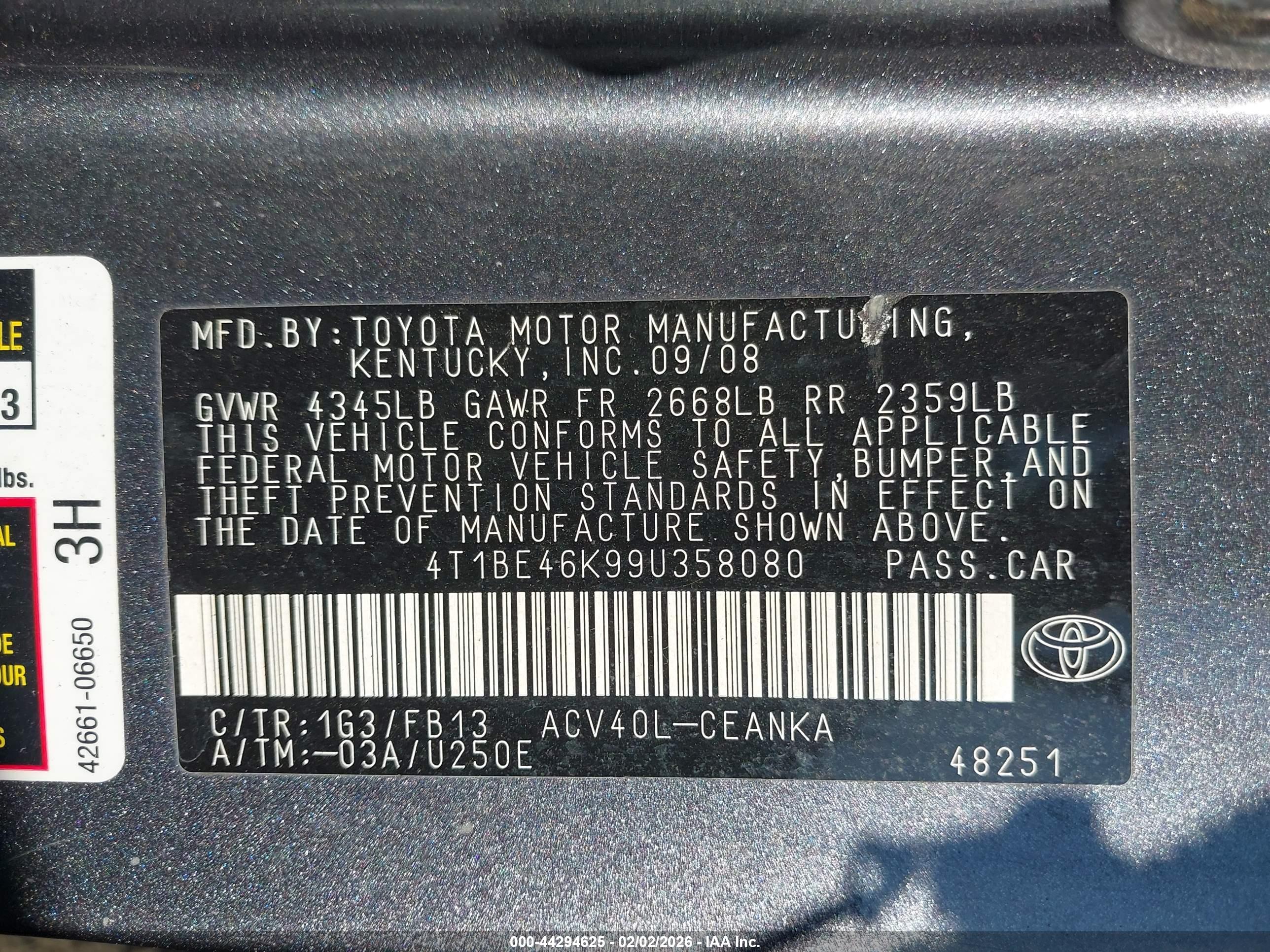 TOYOTA CAMRY image 9