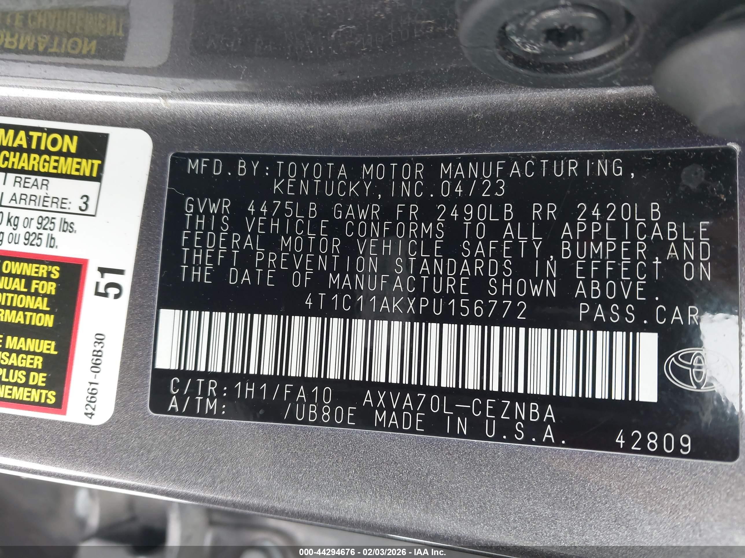 TOYOTA CAMRY image 9