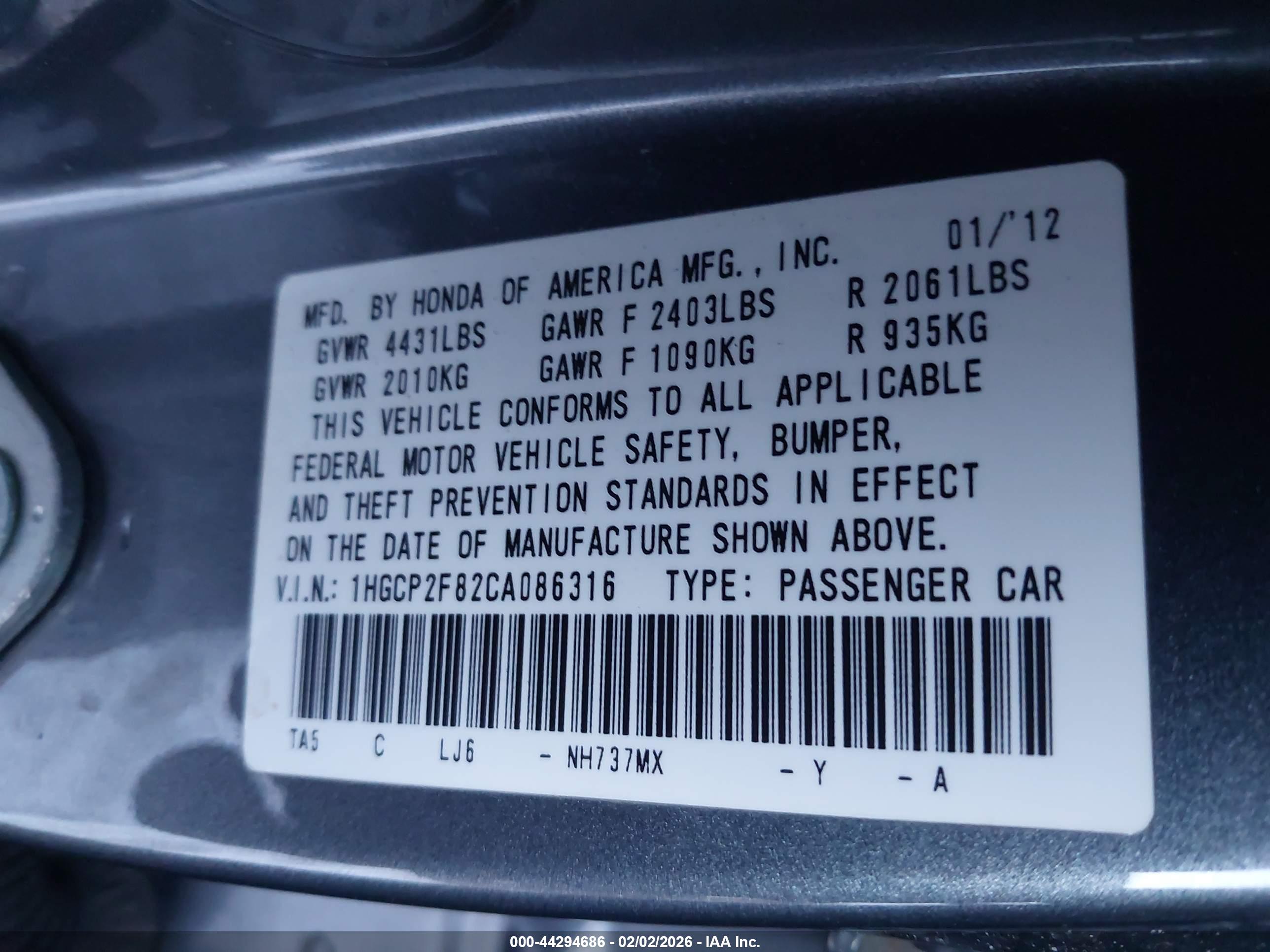 HONDA ACCORD image 9