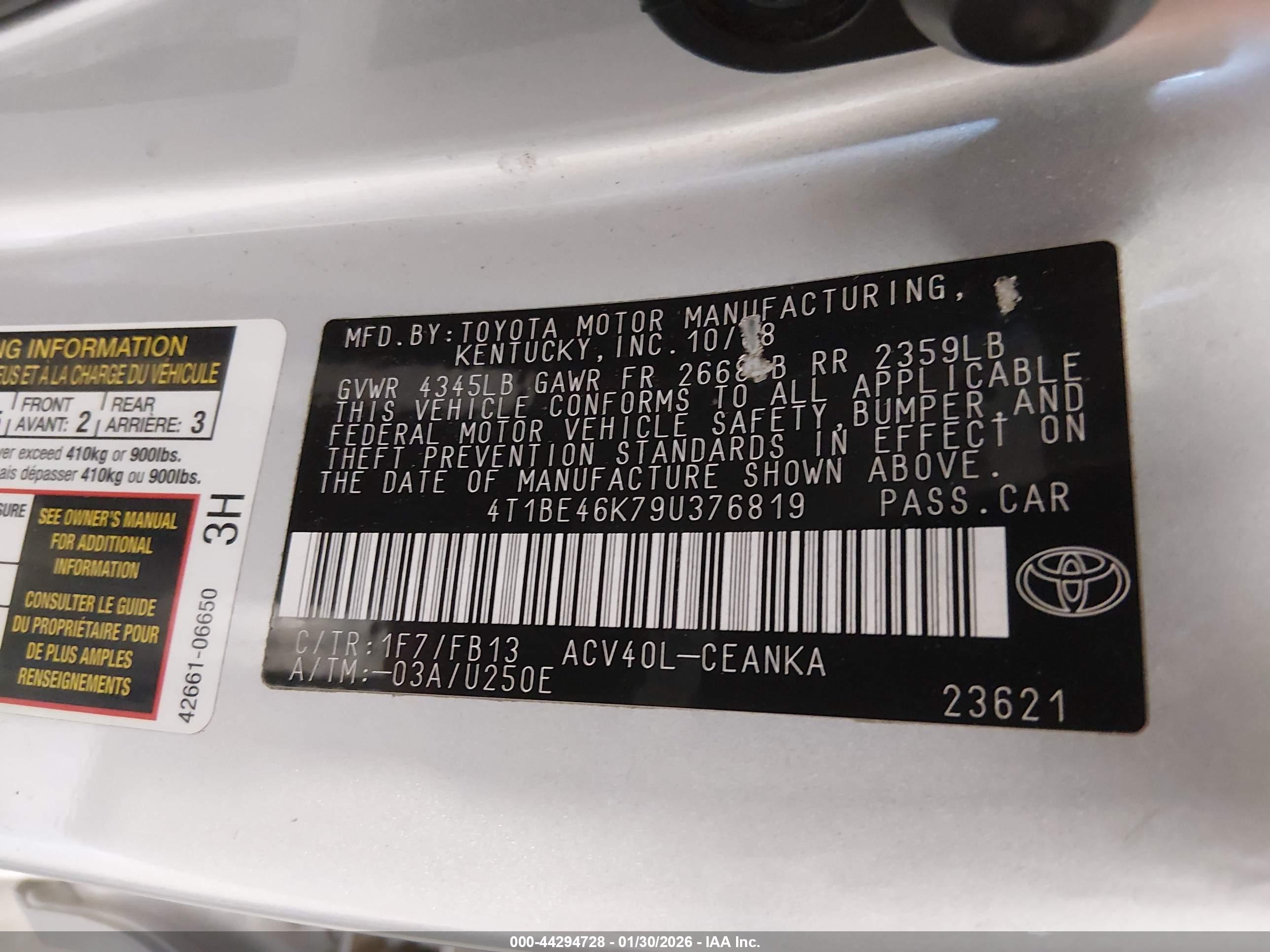 TOYOTA CAMRY image 9