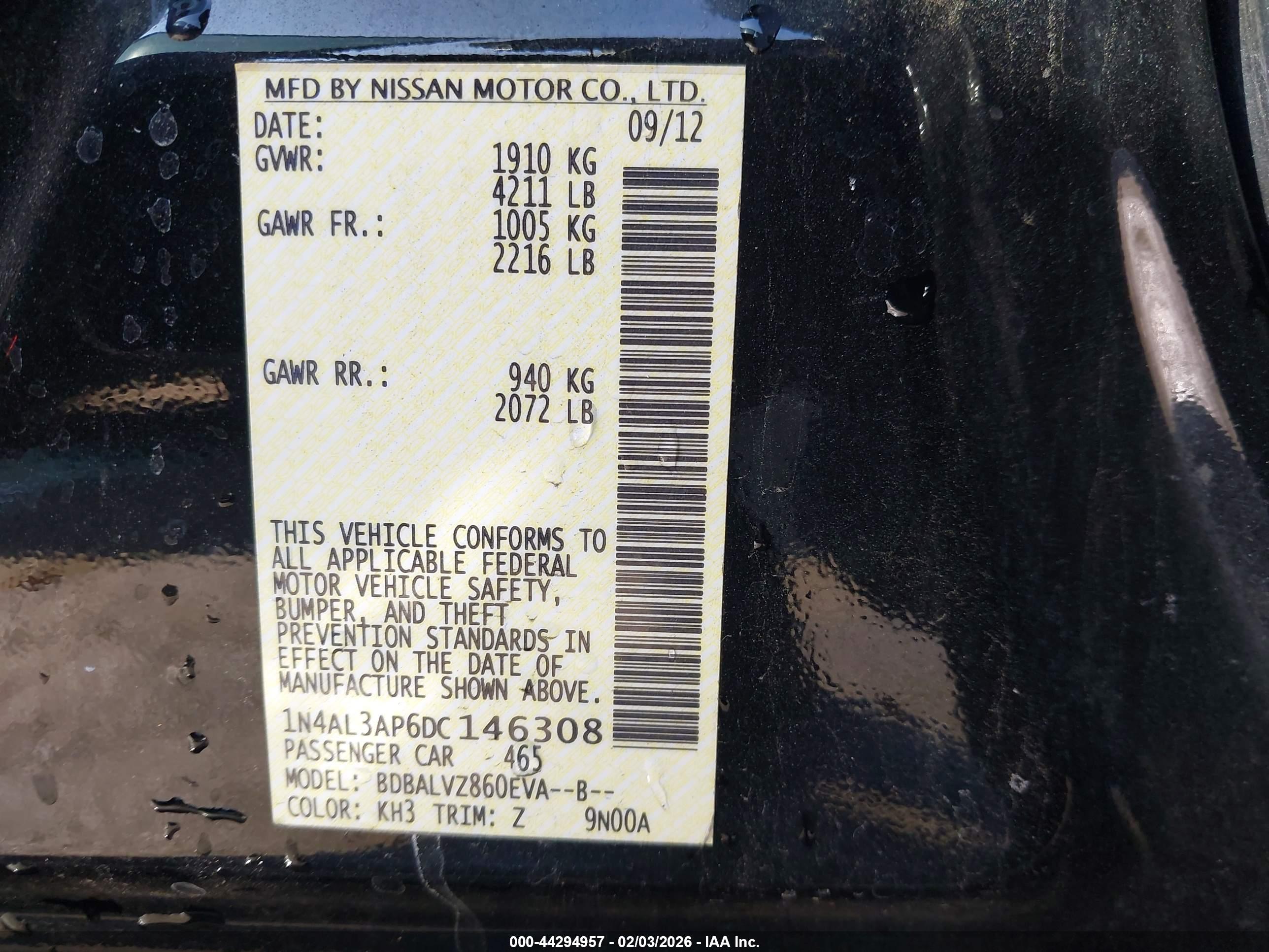 NISSAN ALTIMA image 9