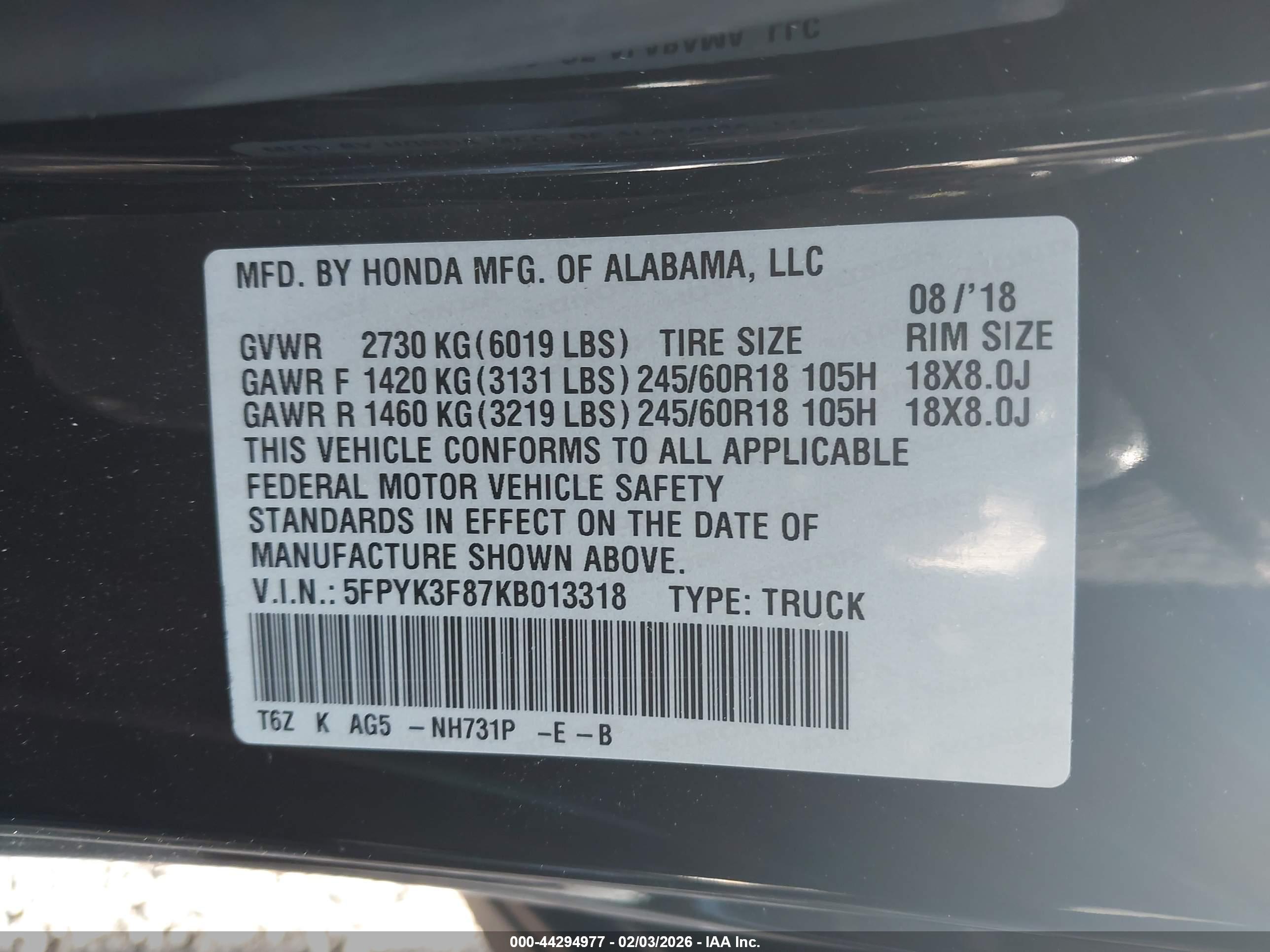 HONDA RIDGELINE image 9