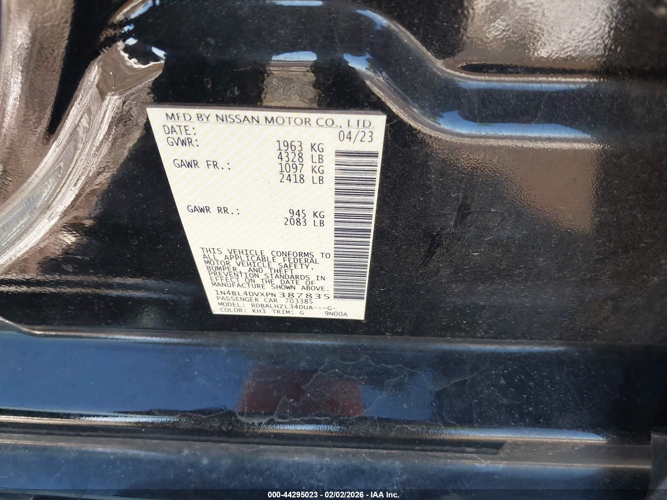 NISSAN ALTIMA image 9