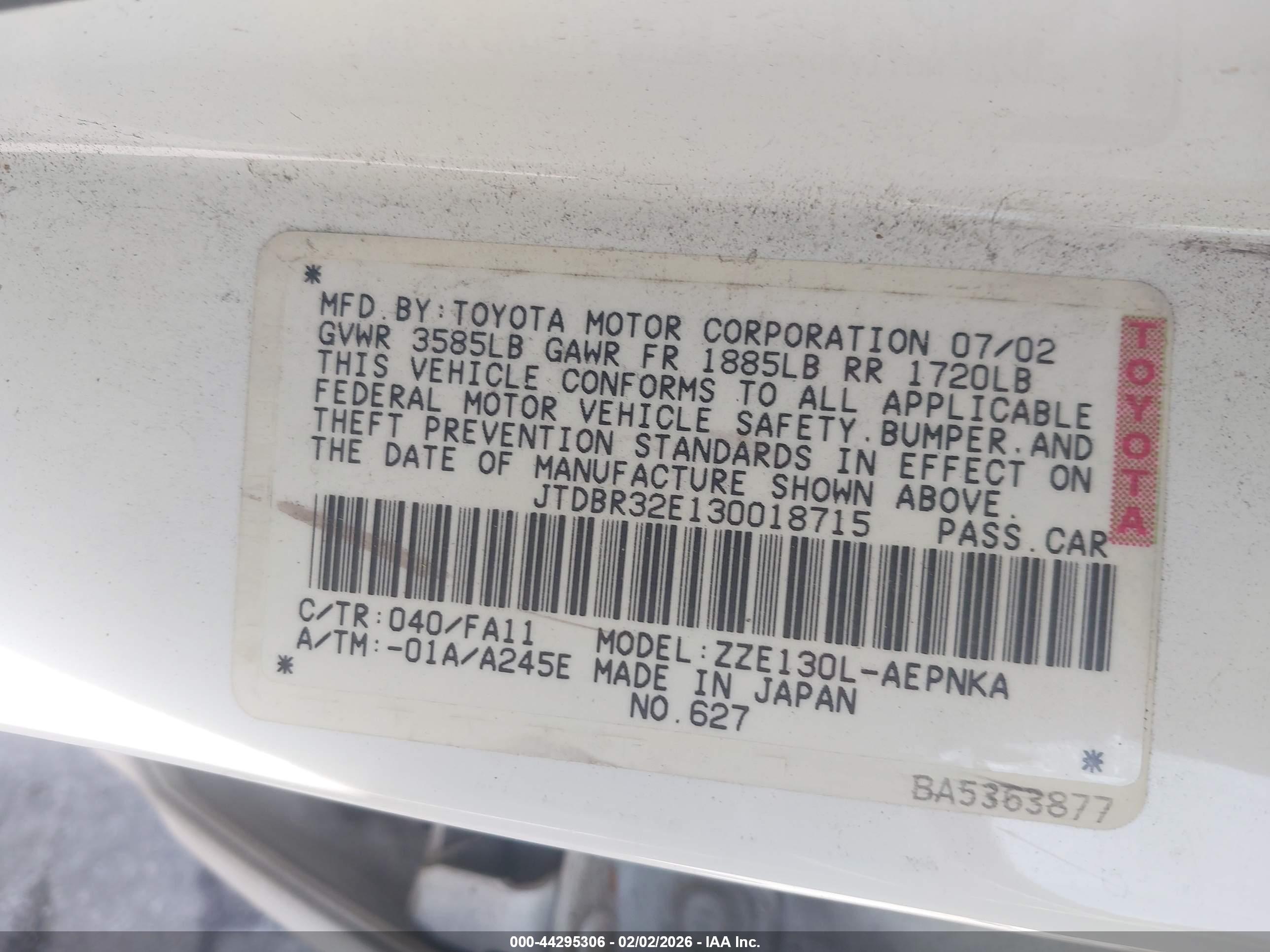 TOYOTA COROLLA image 9