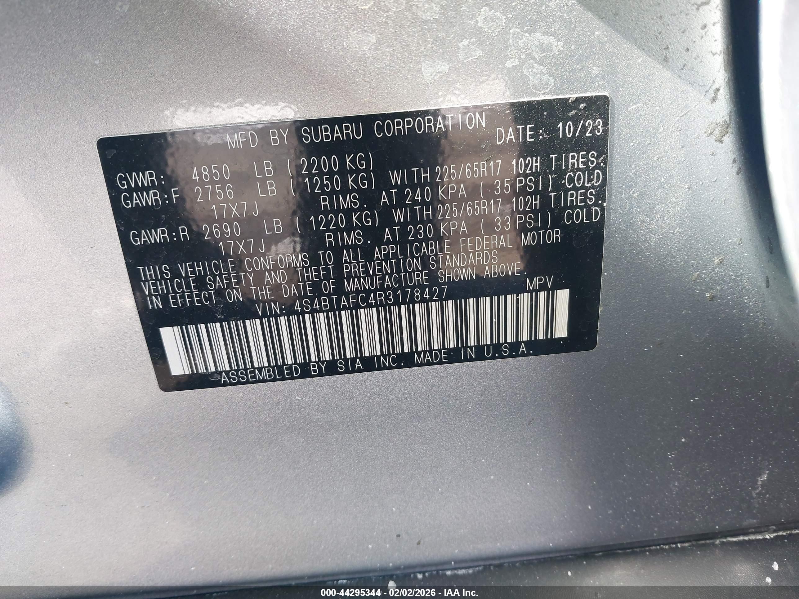 SUBARU OUTBACK image 9