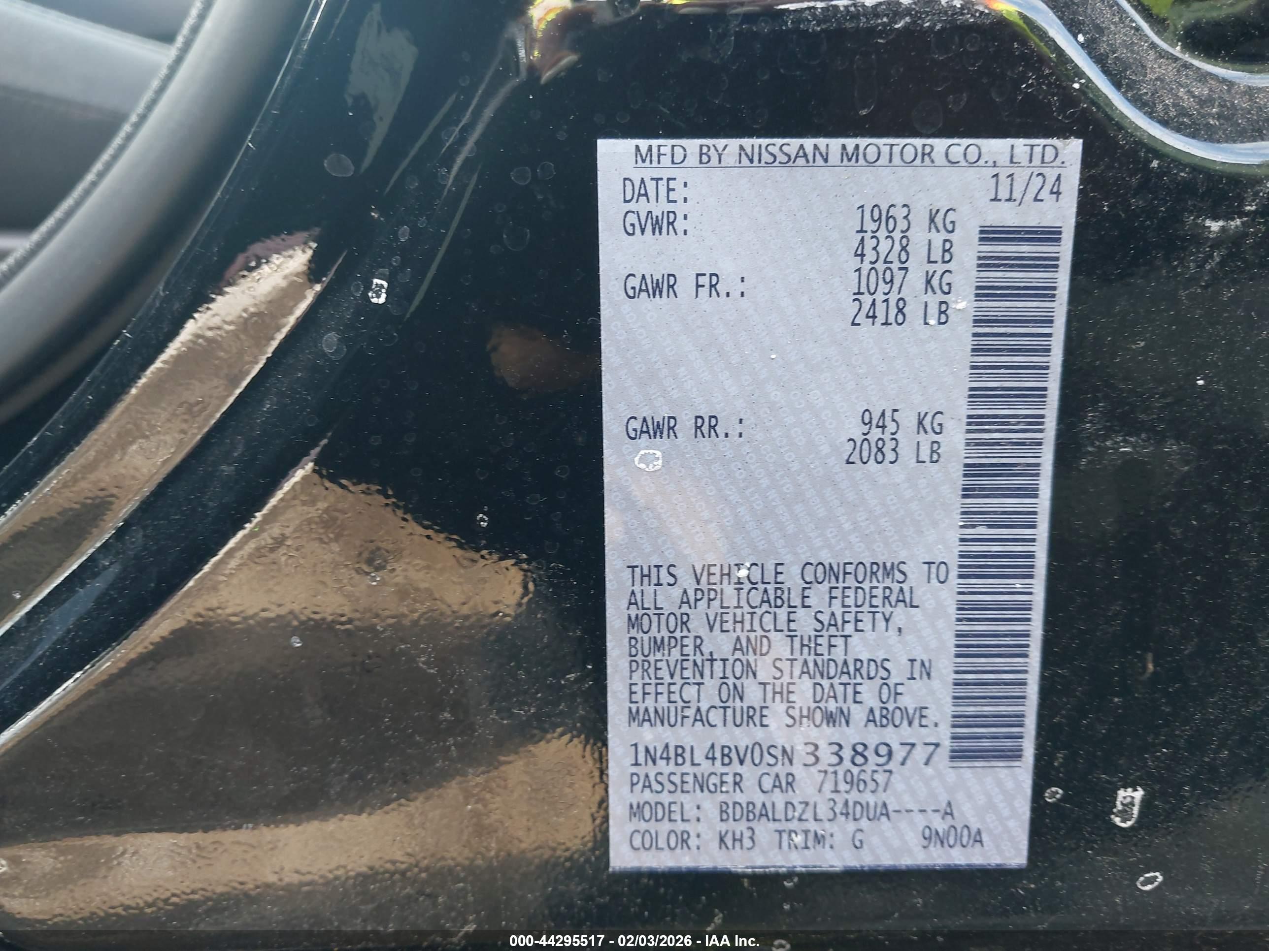 NISSAN ALTIMA image 9
