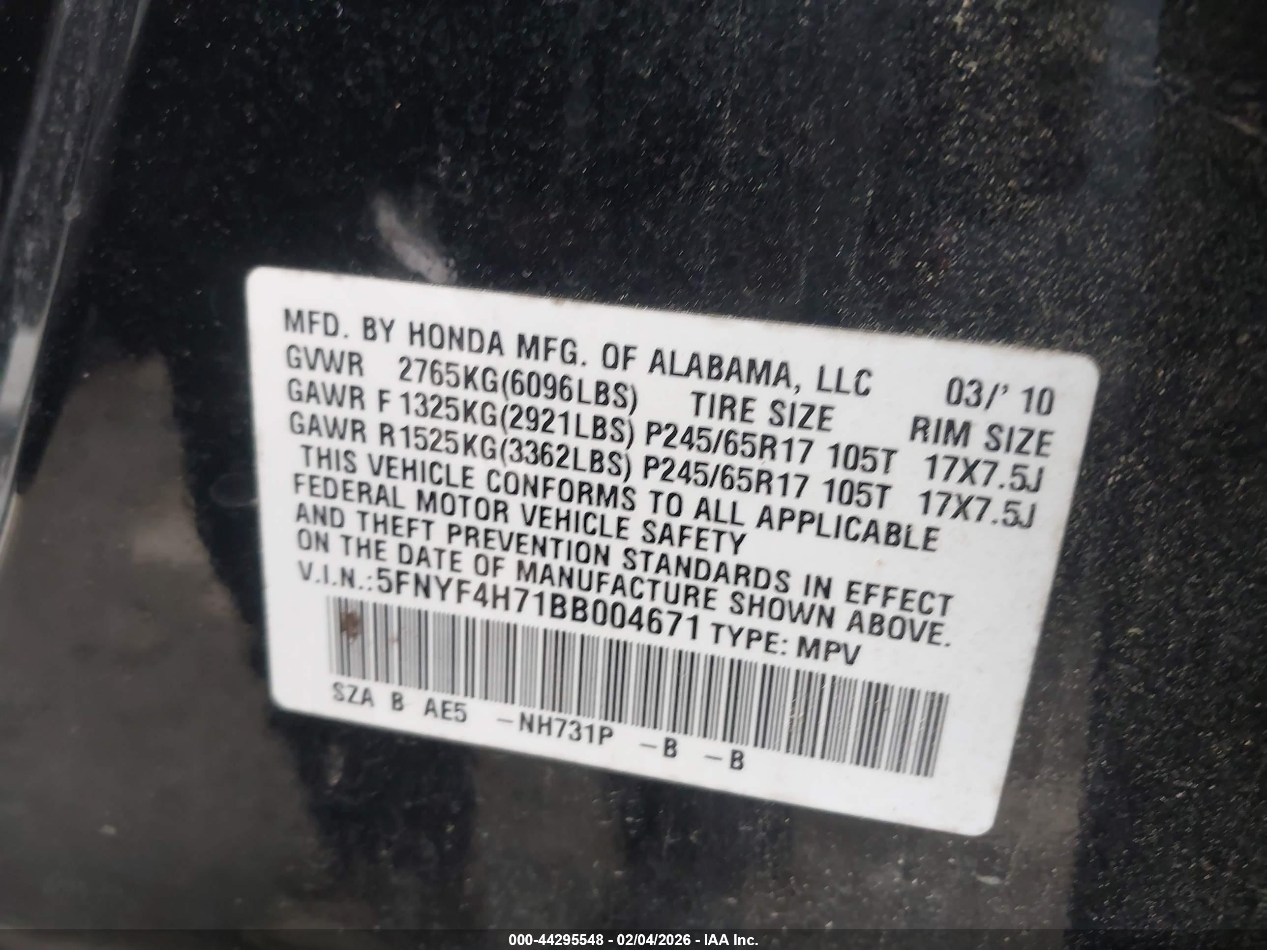 HONDA PILOT image 9