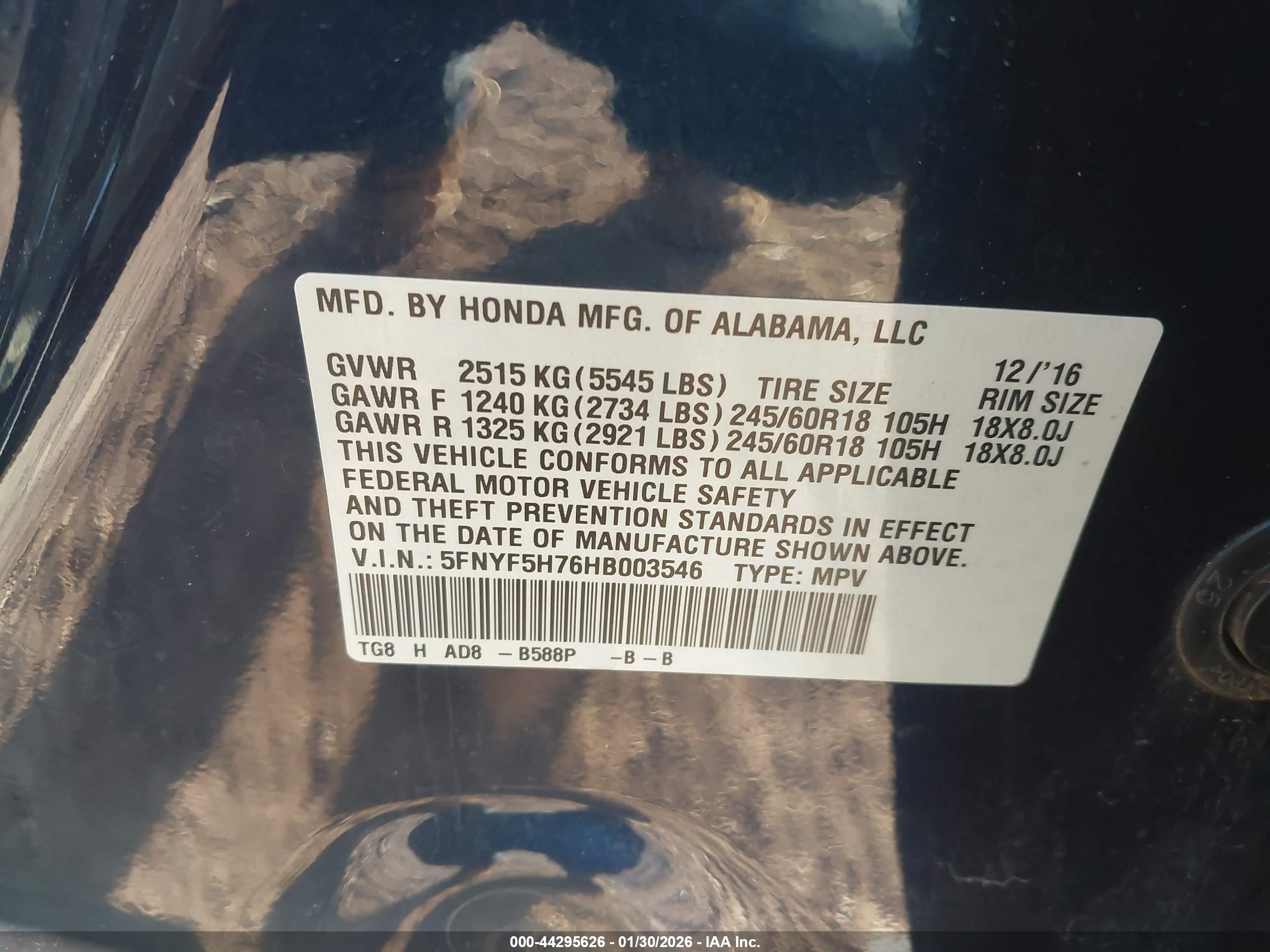 HONDA PILOT image 9