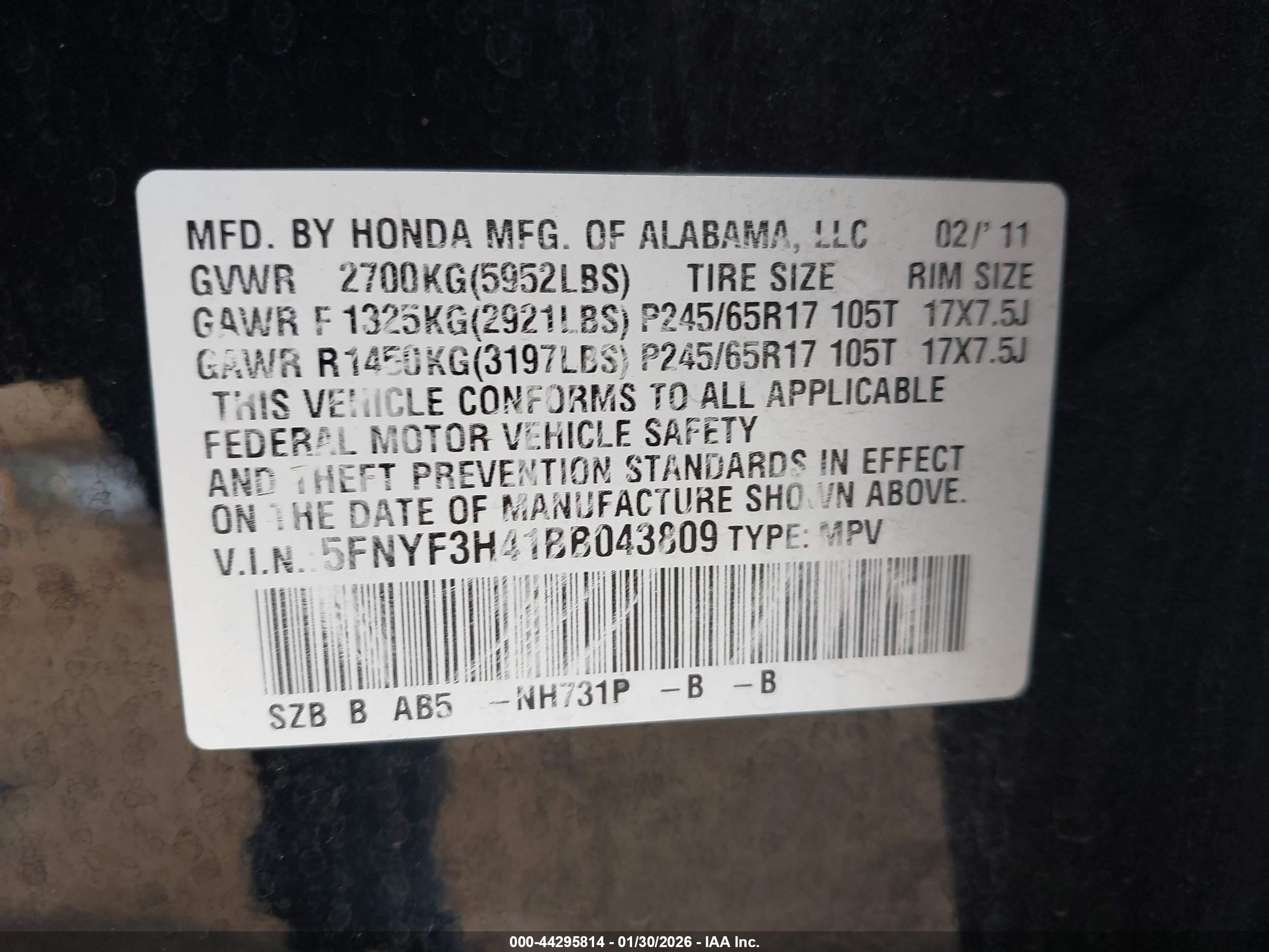HONDA PILOT image 9
