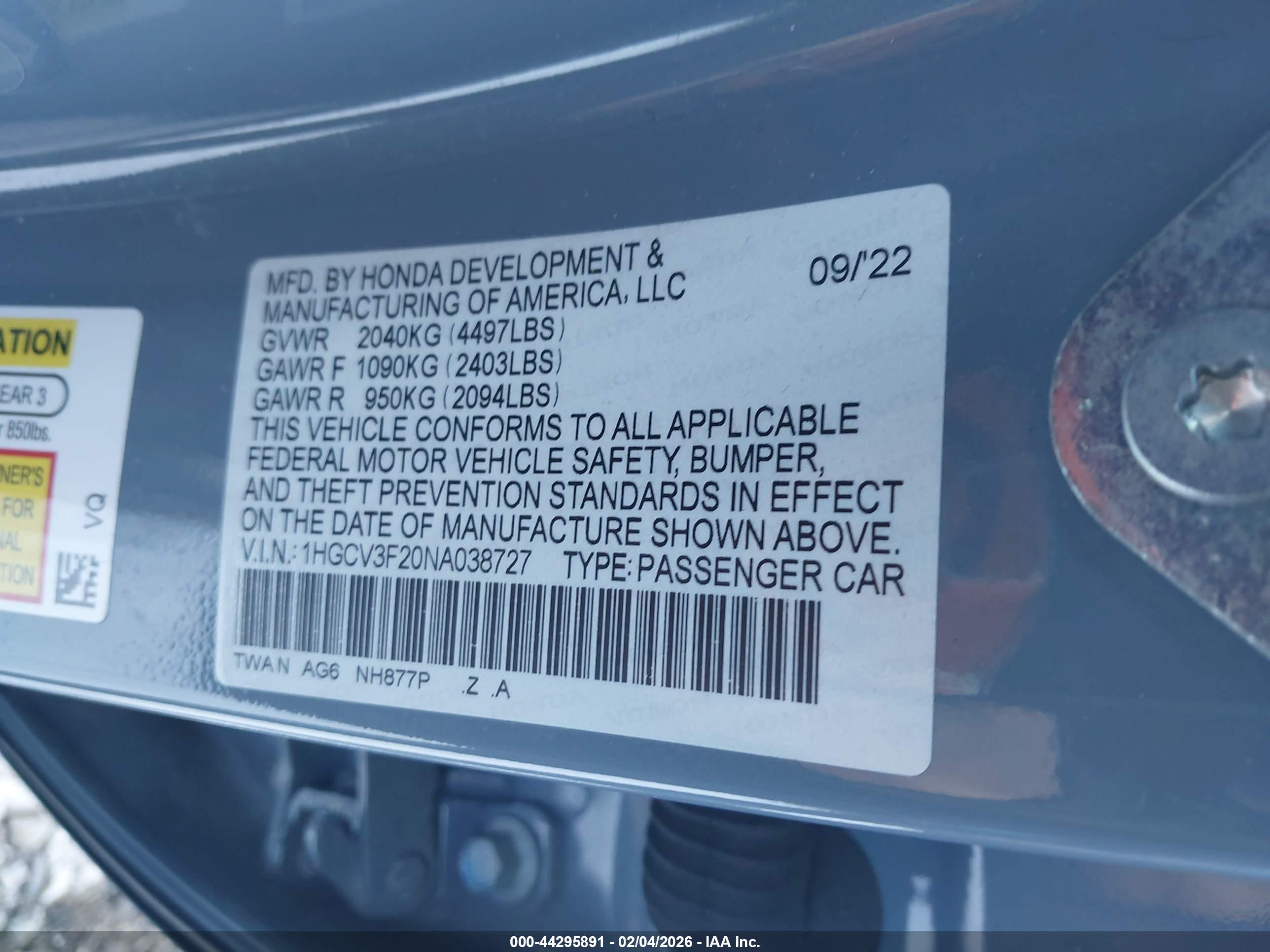HONDA ACCORD image 9