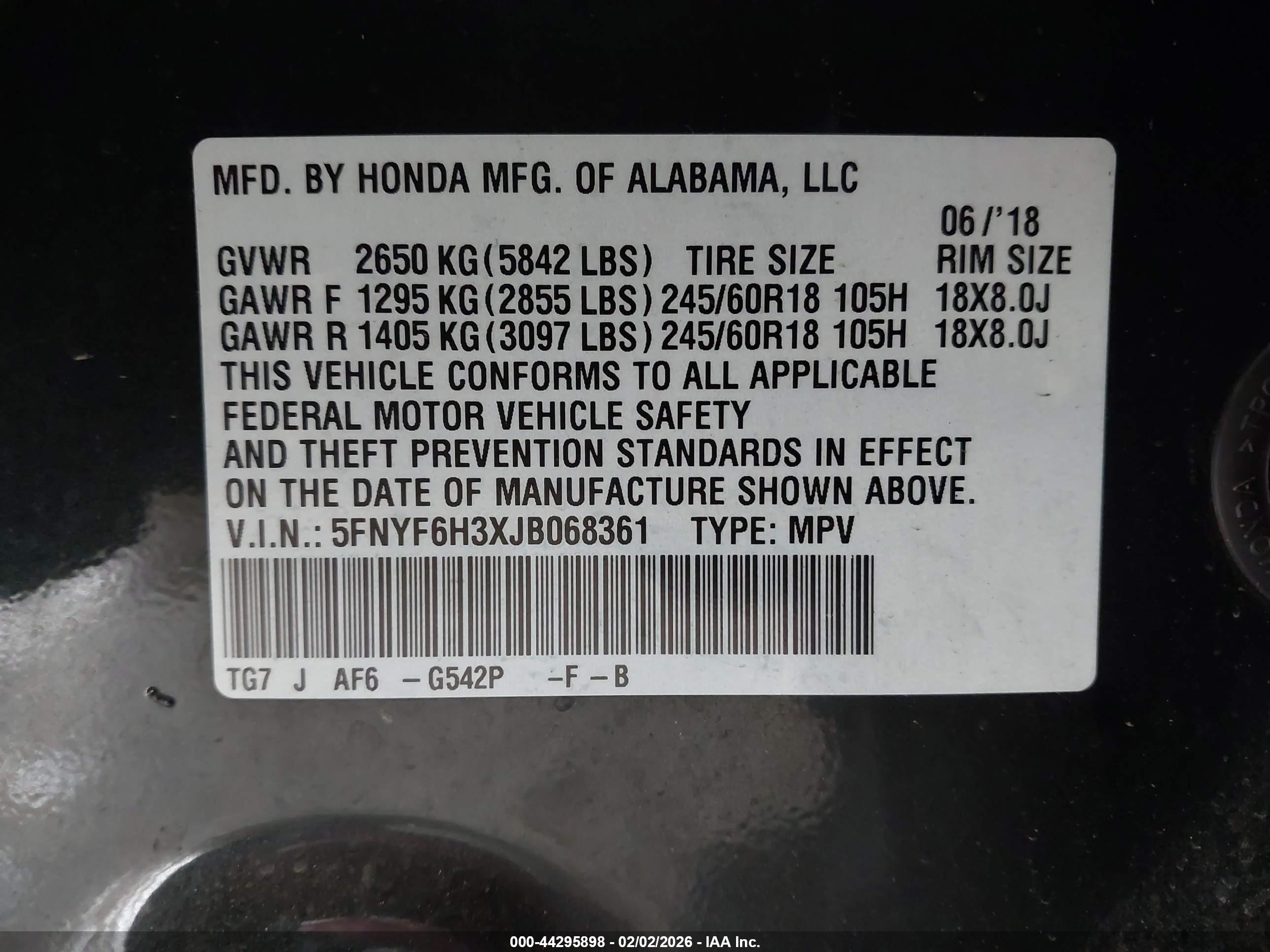 HONDA PILOT image 9
