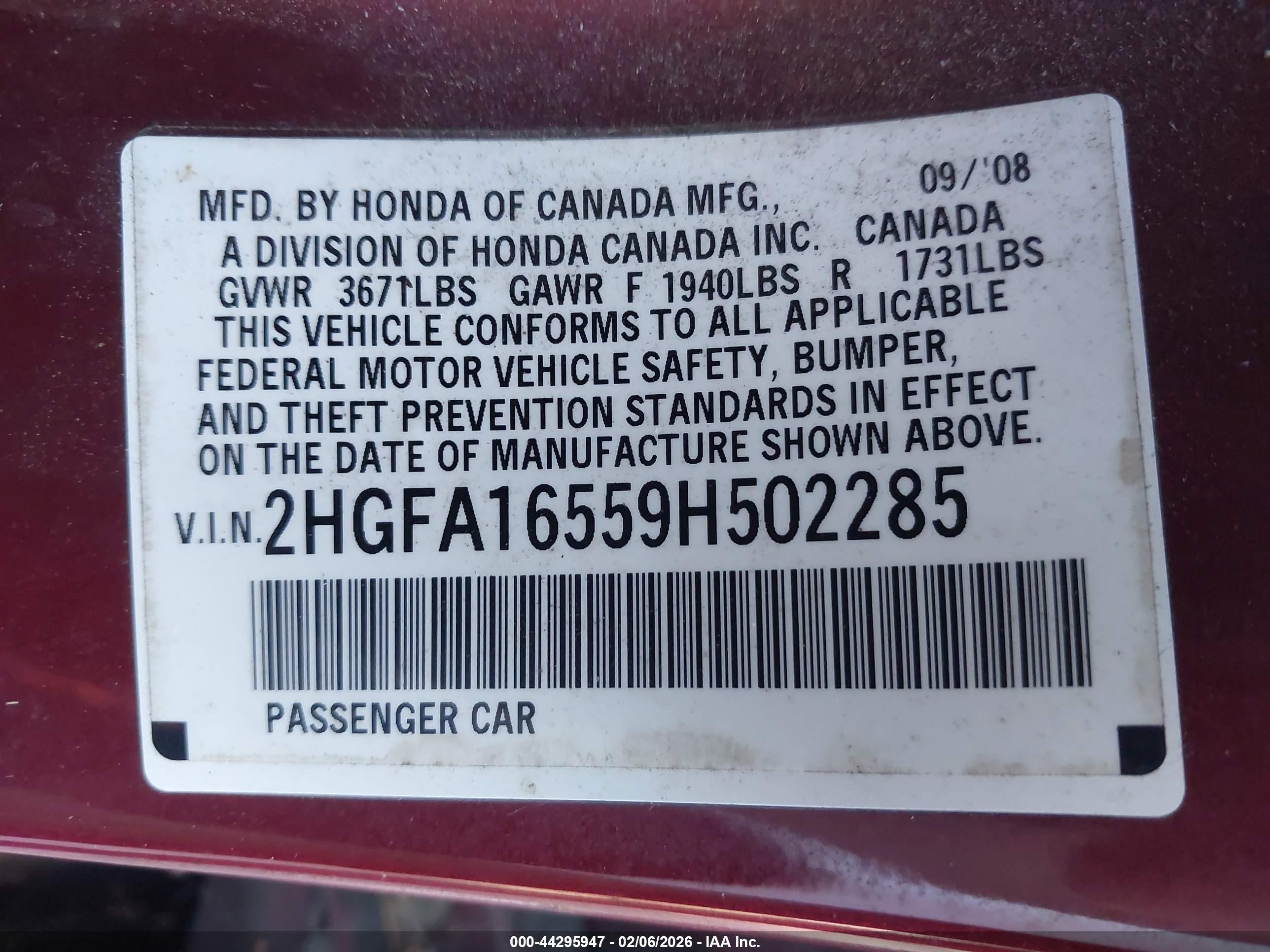 HONDA CIVIC image 9