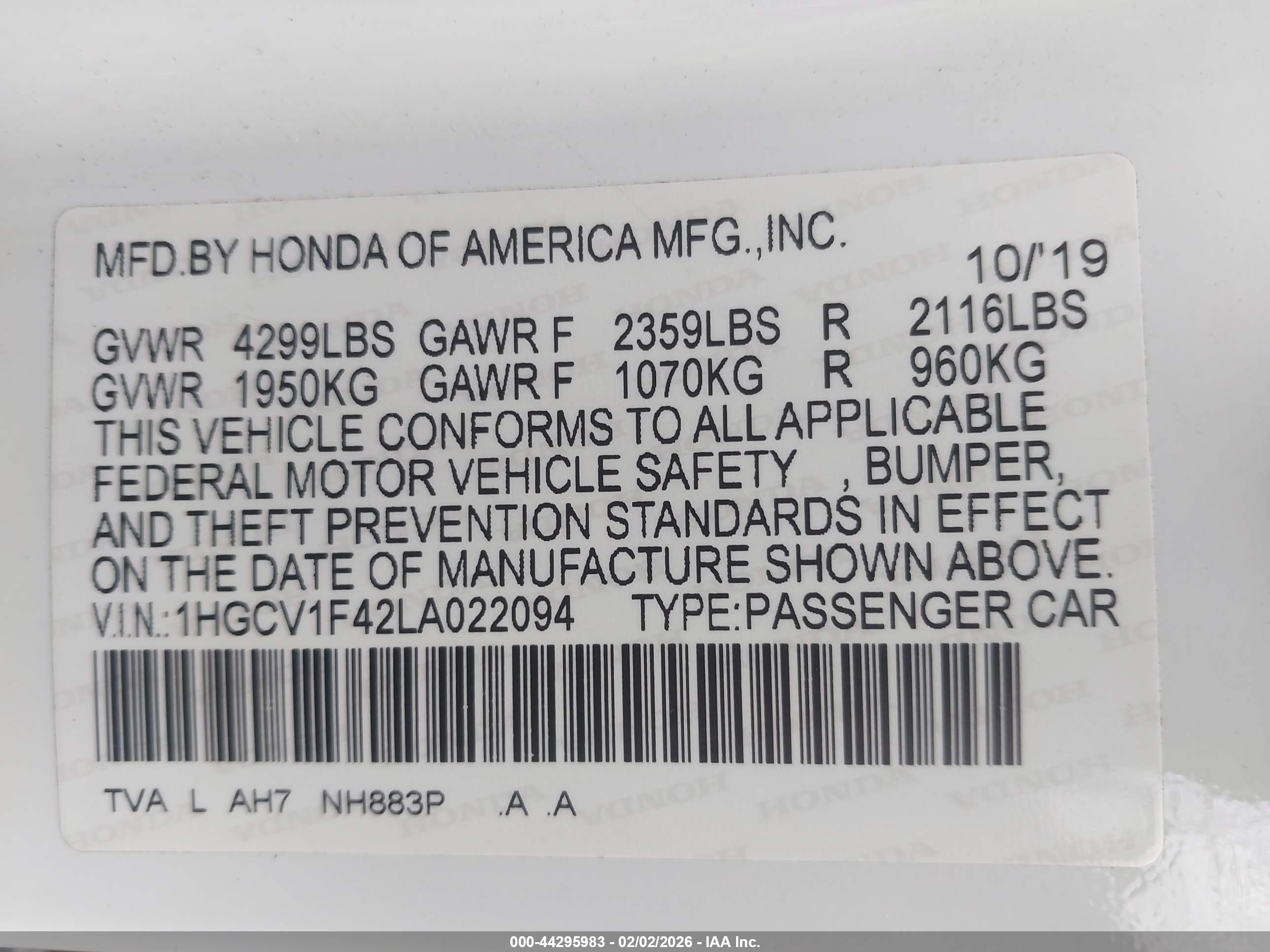 HONDA ACCORD image 9