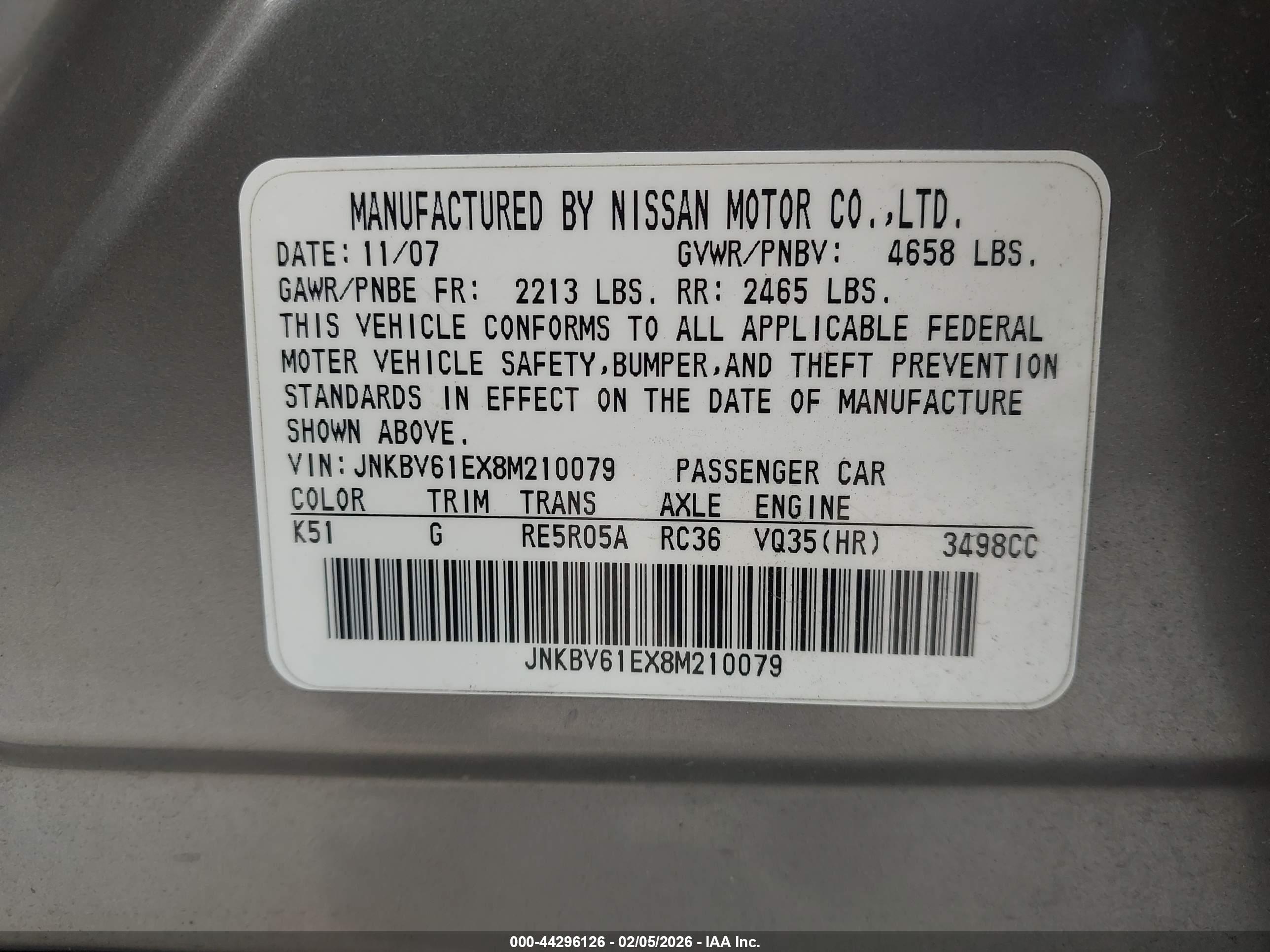 INFINITI G35 image 9